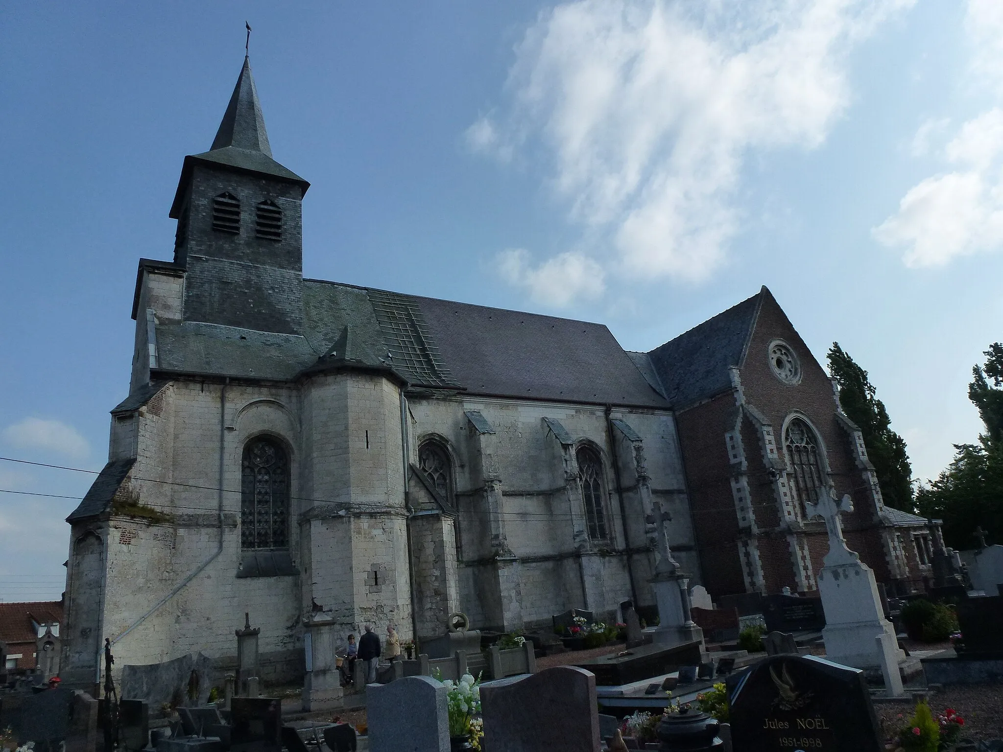 Photo showing: Norrent-Fontes (Pas-de-Calais, Fr) église Saint-Vaast extérieur