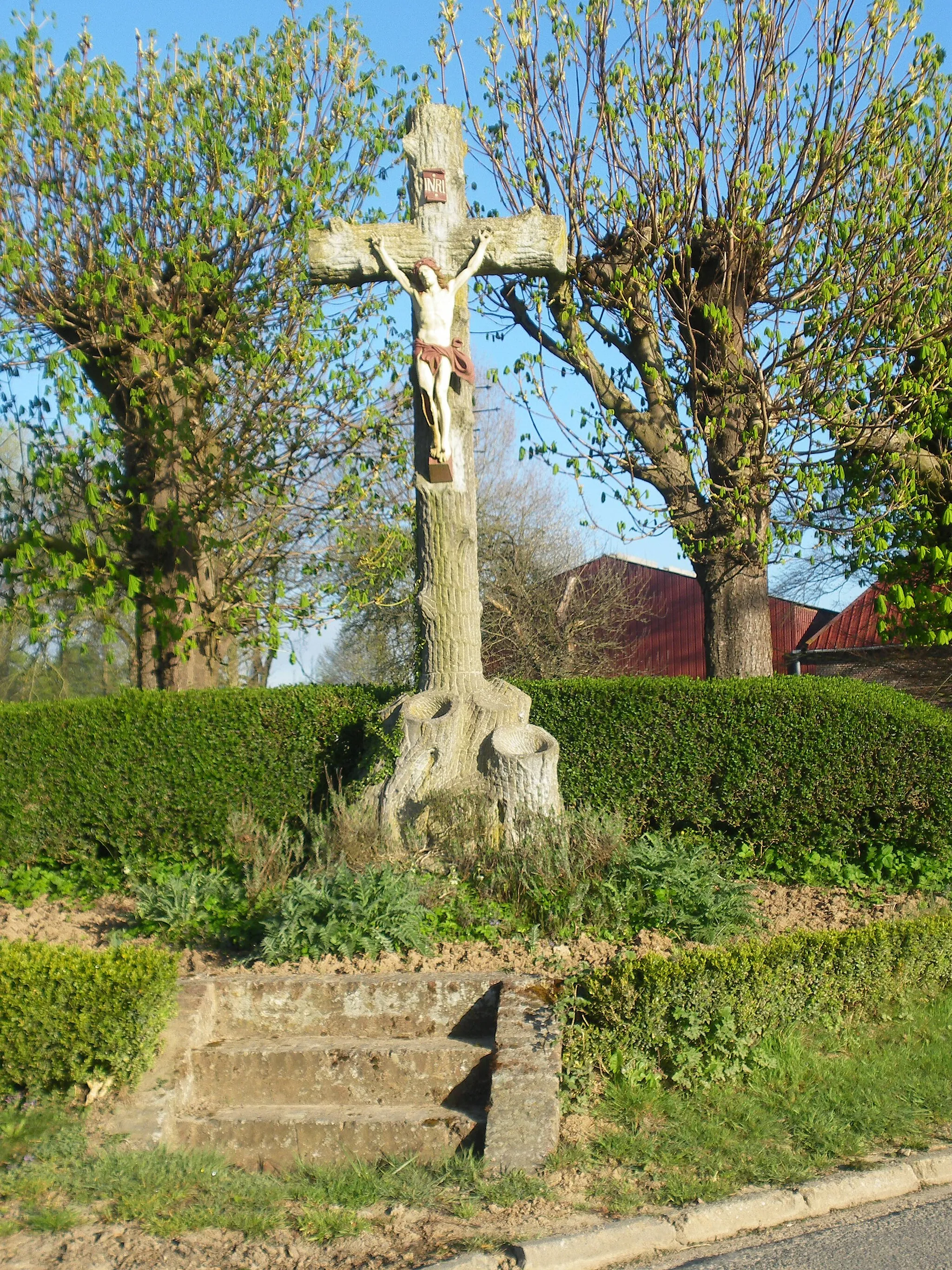 Photo showing: Vue d'un calvaire à Mondicourt.