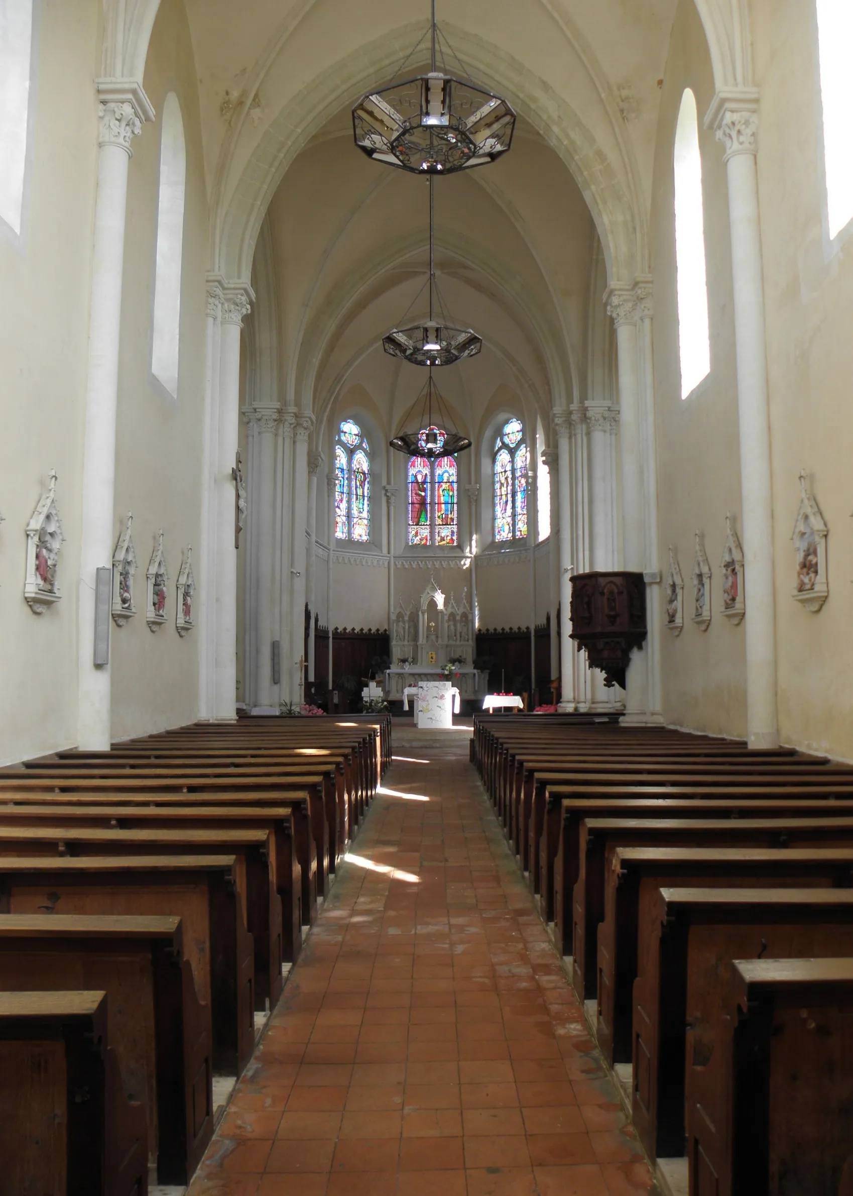 Photo showing: Église Saint-Germain de Saint-Germain-le-Guillaume (53). Intérieur.