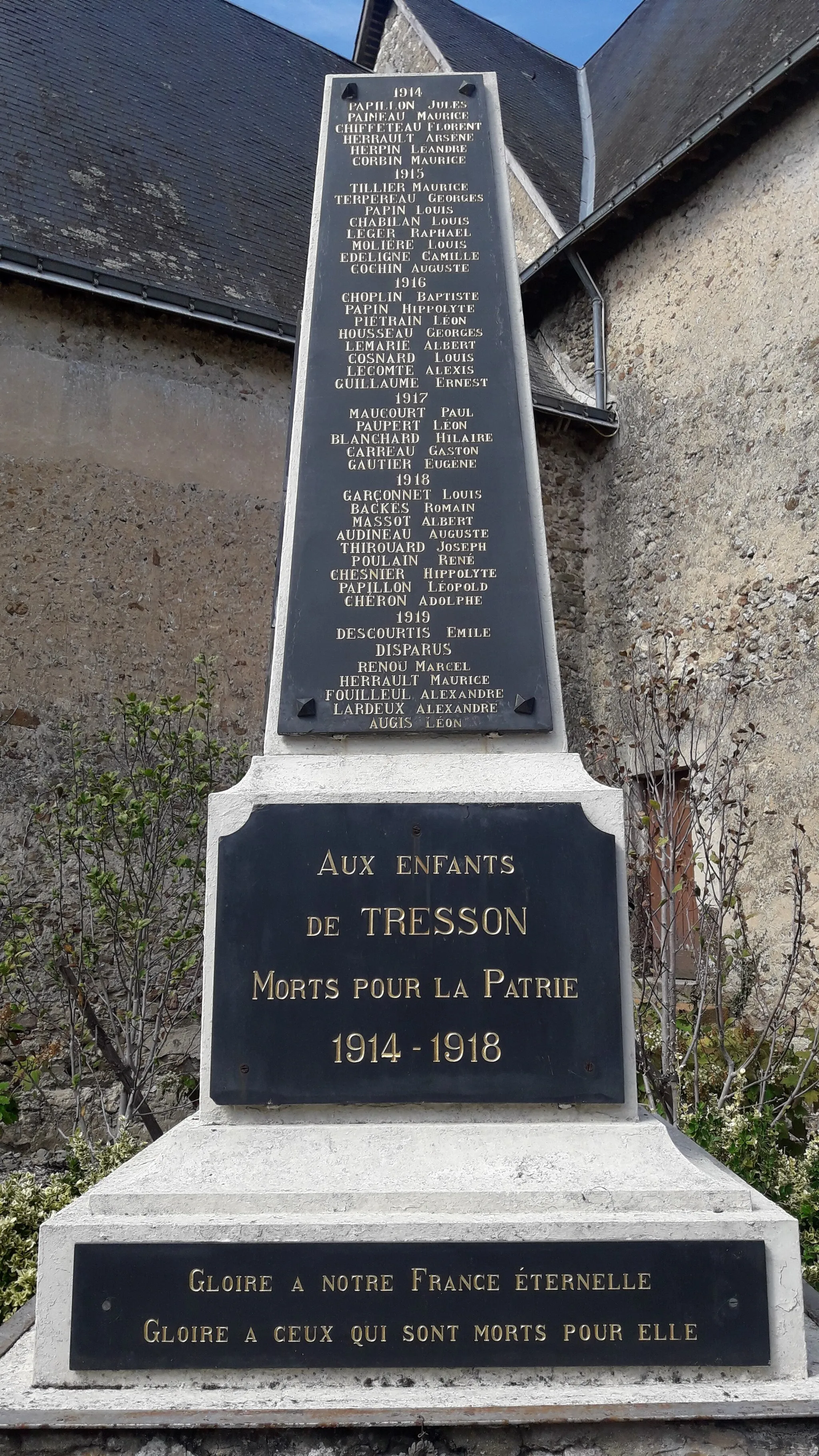 Photo showing: Monument commune de  Tresson -Sarthe - France