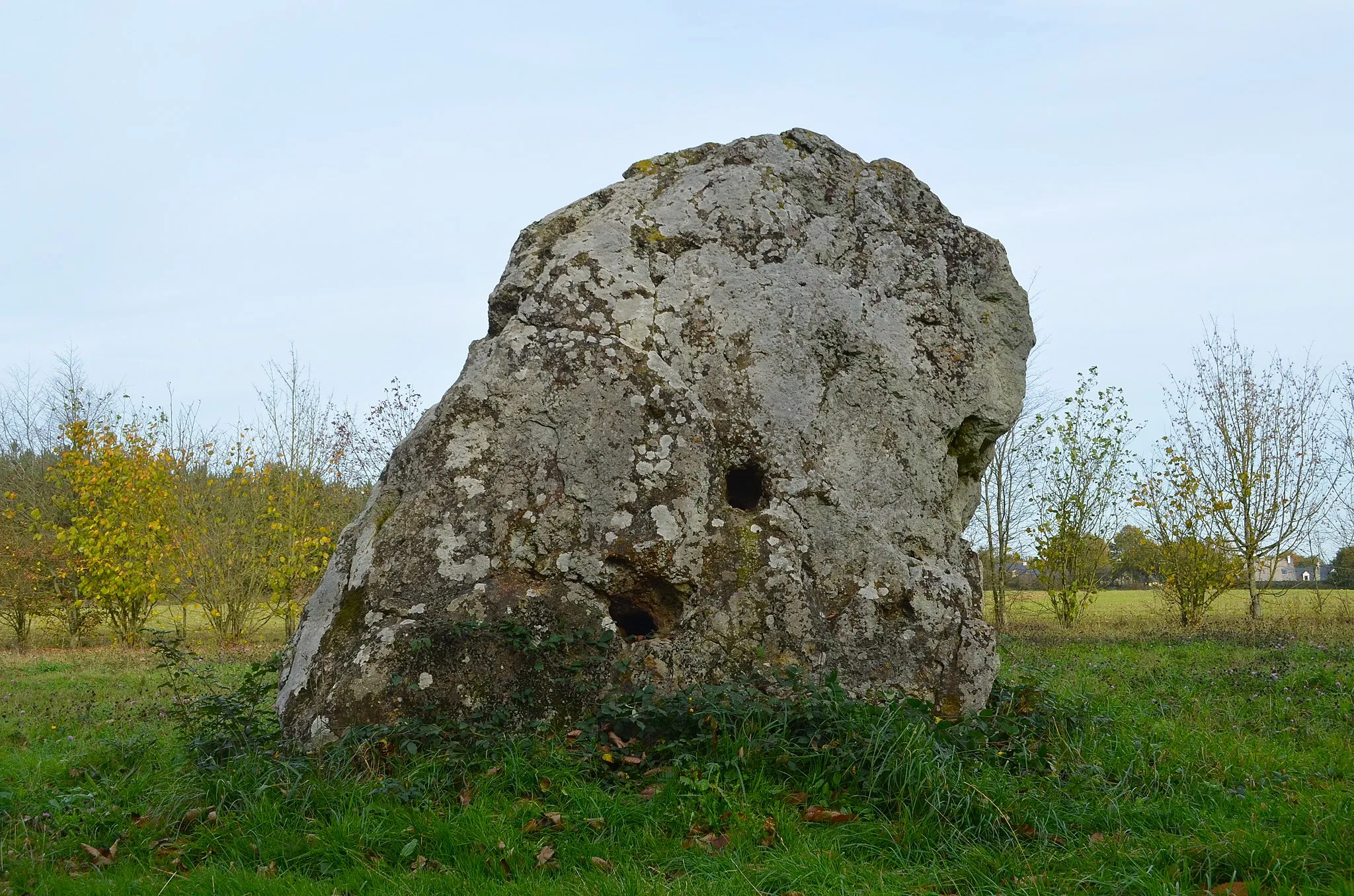 Photo showing: Menhir des Louères - Saint-Aubin-des-Châteaux (Loire-Atlantique)