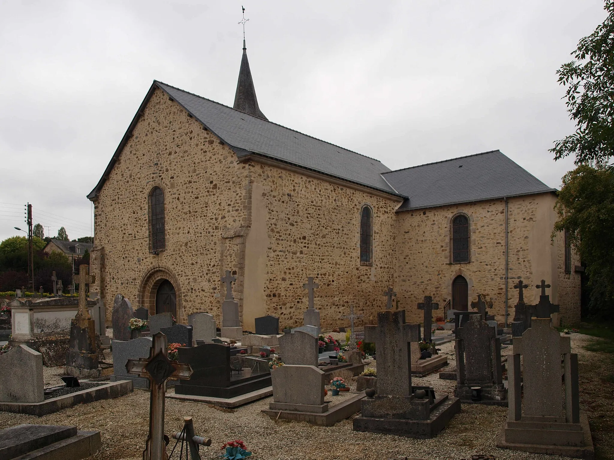 Photo showing: La Gravelle (Mayenne; France) ; église paroissiale