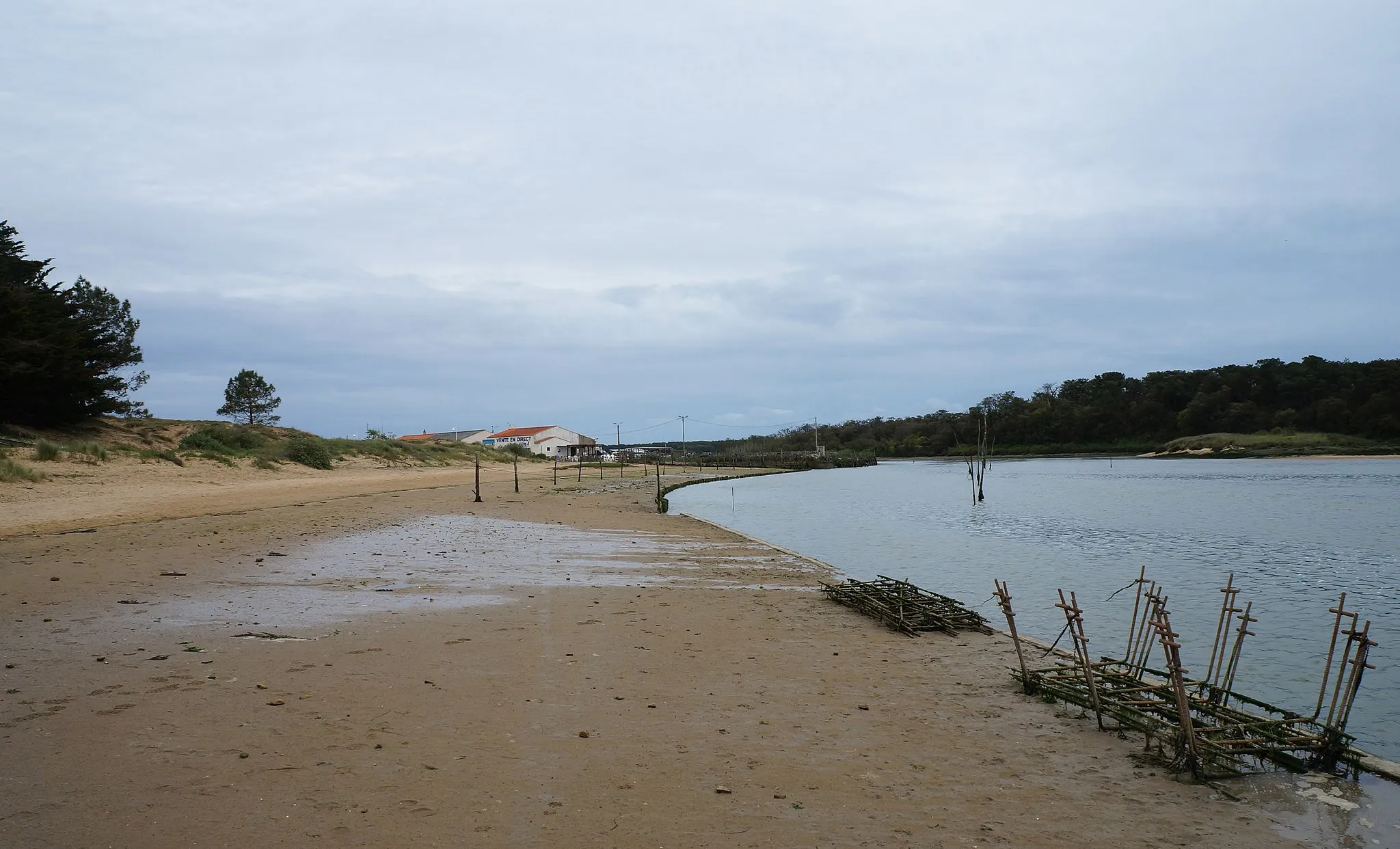 Photo showing: L'estuaire du Payré  à "La Guittiere" Talmont-Saint-Hilaire (leTalmondais), Vendée.- France