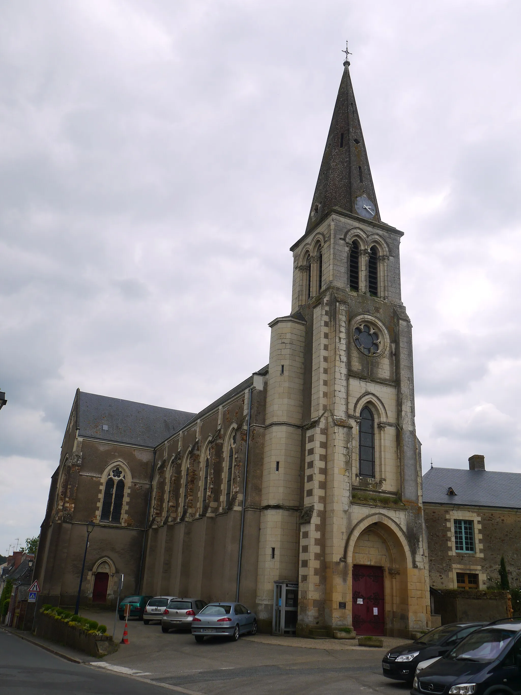 Photo showing: L'église Saint-Aubin à Chambellay (Maine-et-Loire, France).