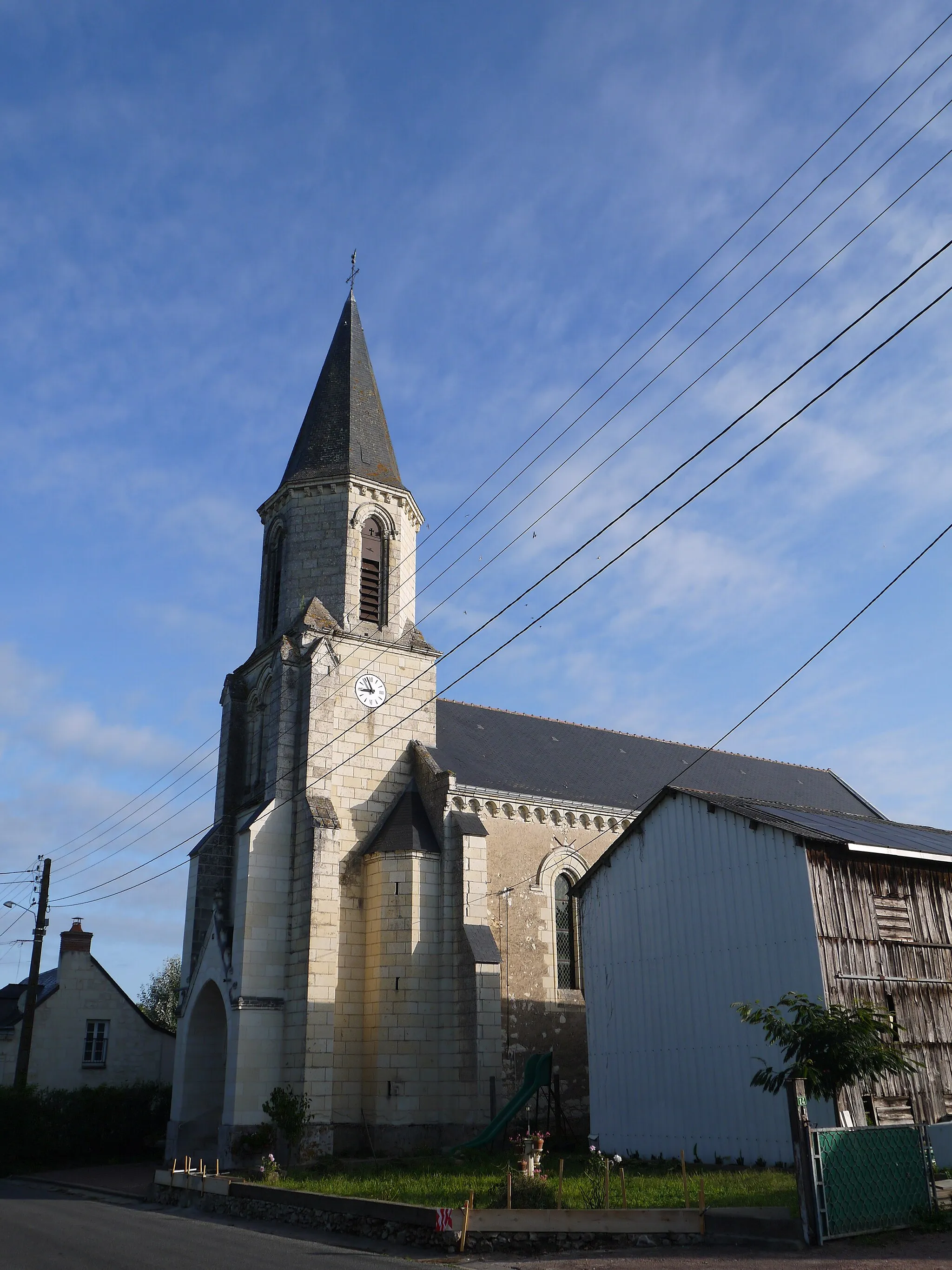 Photo showing: L'église Saint-Étienne à La Breille-les-Pins (Maine-et-Loire, France).