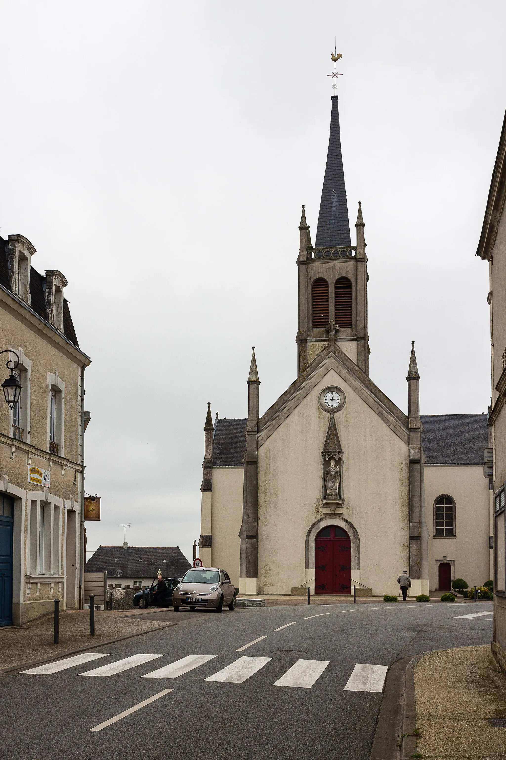 Photo showing: Église Saint-Aignan de Saint-Aignan-sur-Roë (France).