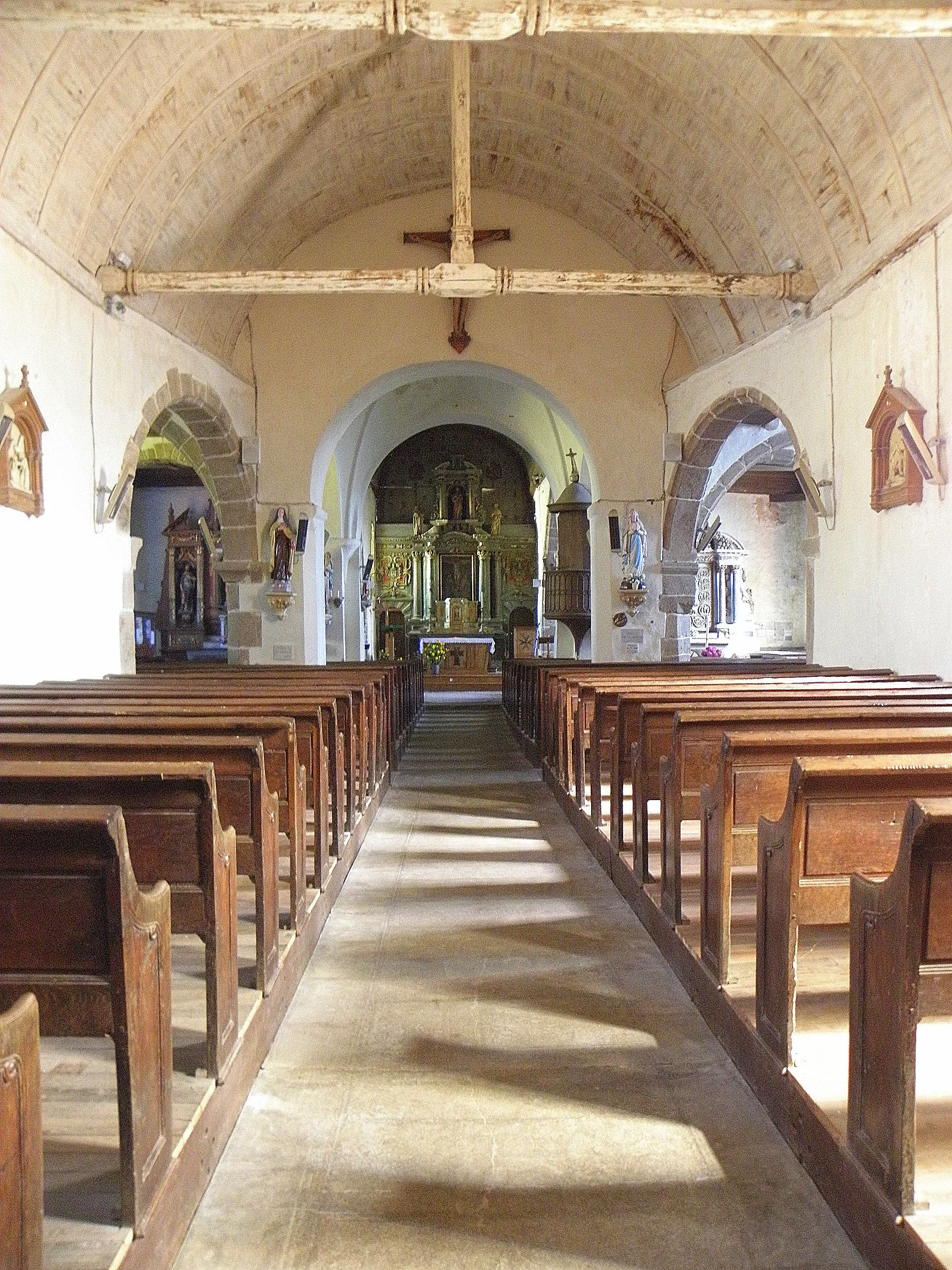 Photo showing: Église Saint-Martin de Châtillon-sur-Colmont (53). Nef.