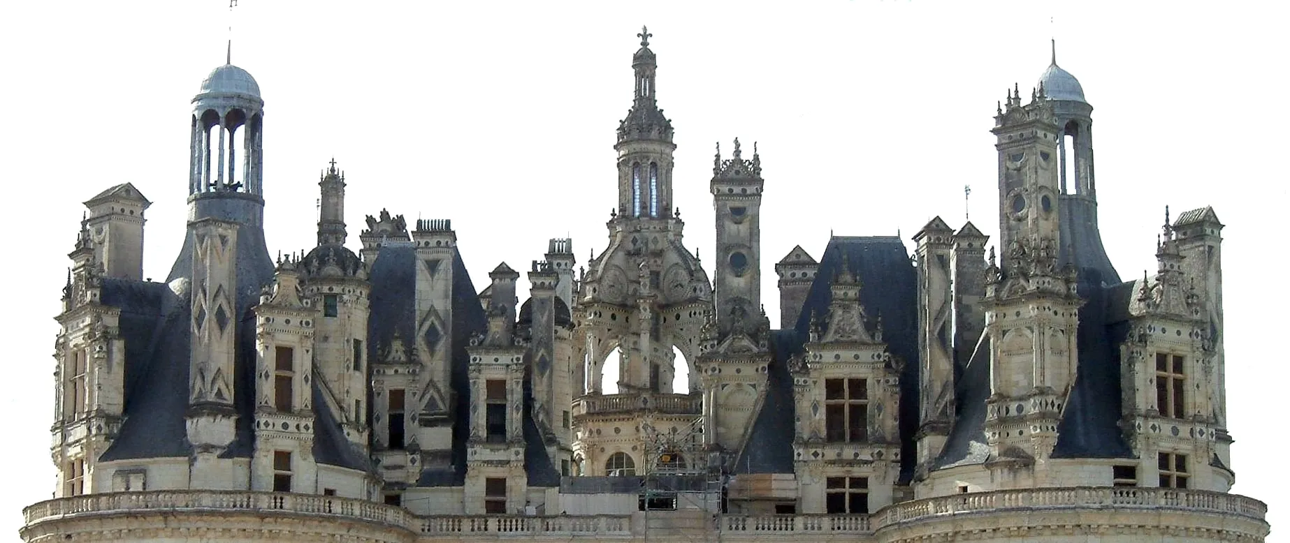 Photo showing: Château de Chambord, Chambord, France

(version with cleared background)