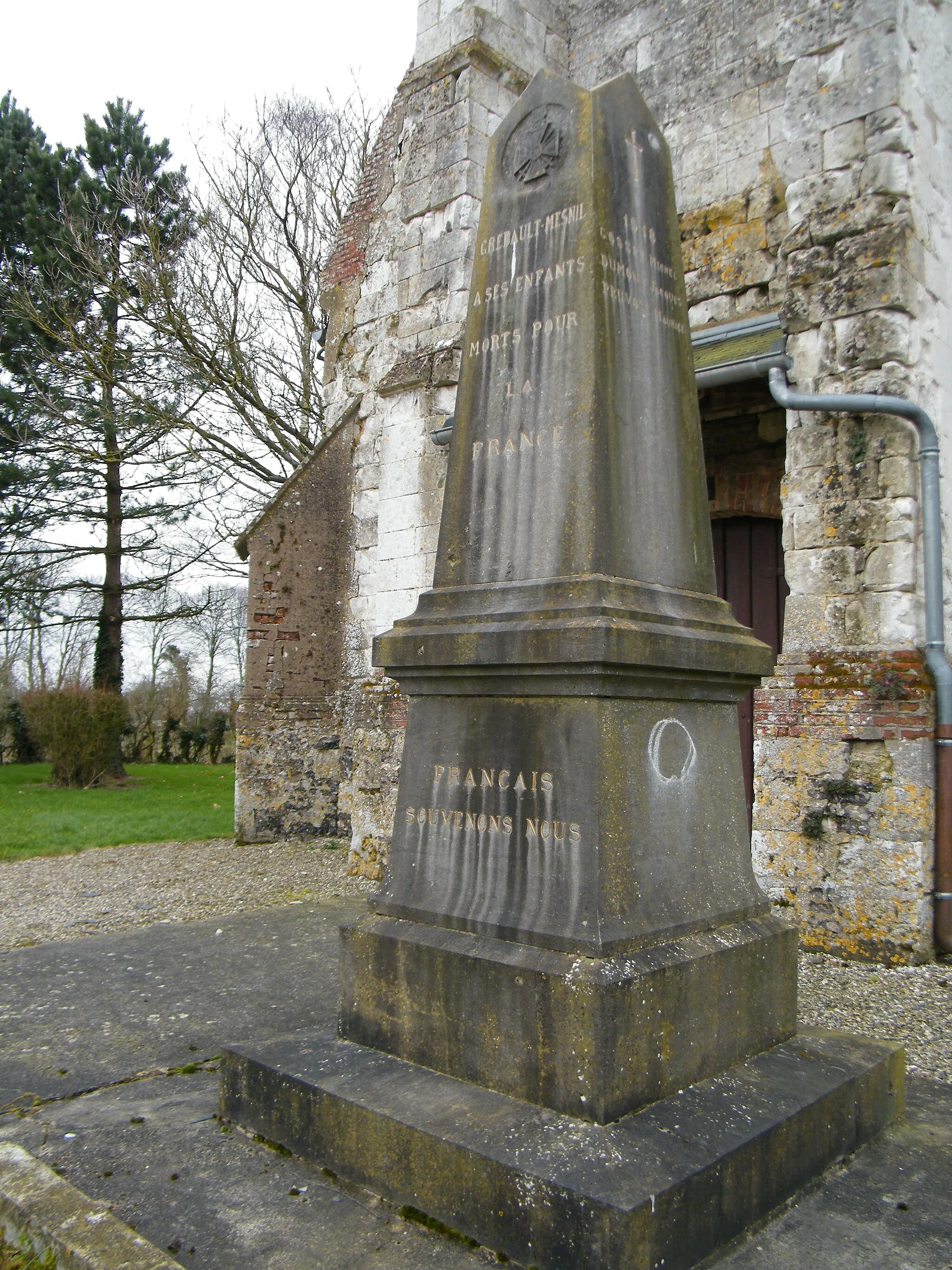 Photo showing: Grébault-Mesnil, Somme, Fr, le monument aux morts pour la patrie.