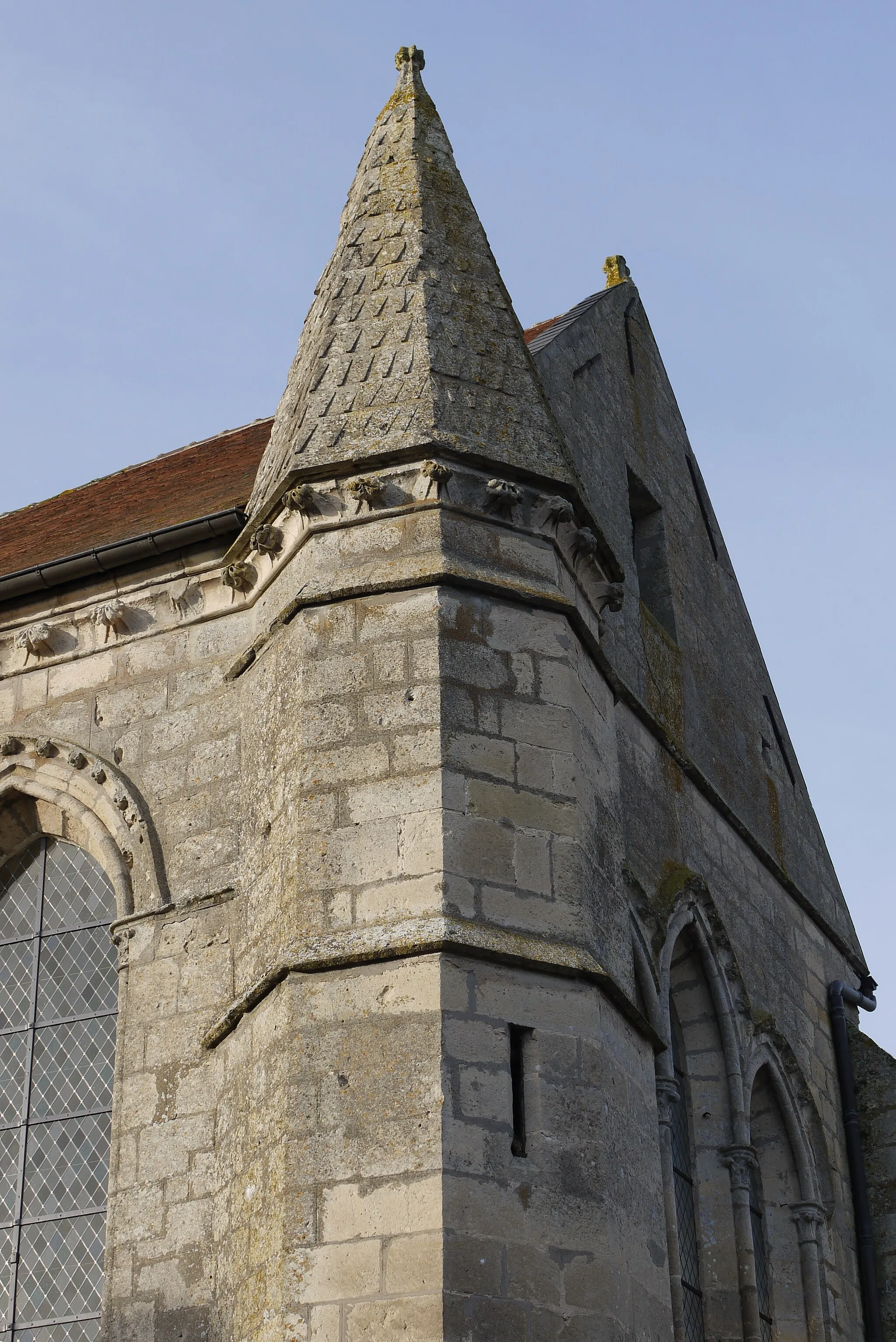 Photo showing: Détail de l'église Saint-Jean-Baptiste de Priez (Aisne)