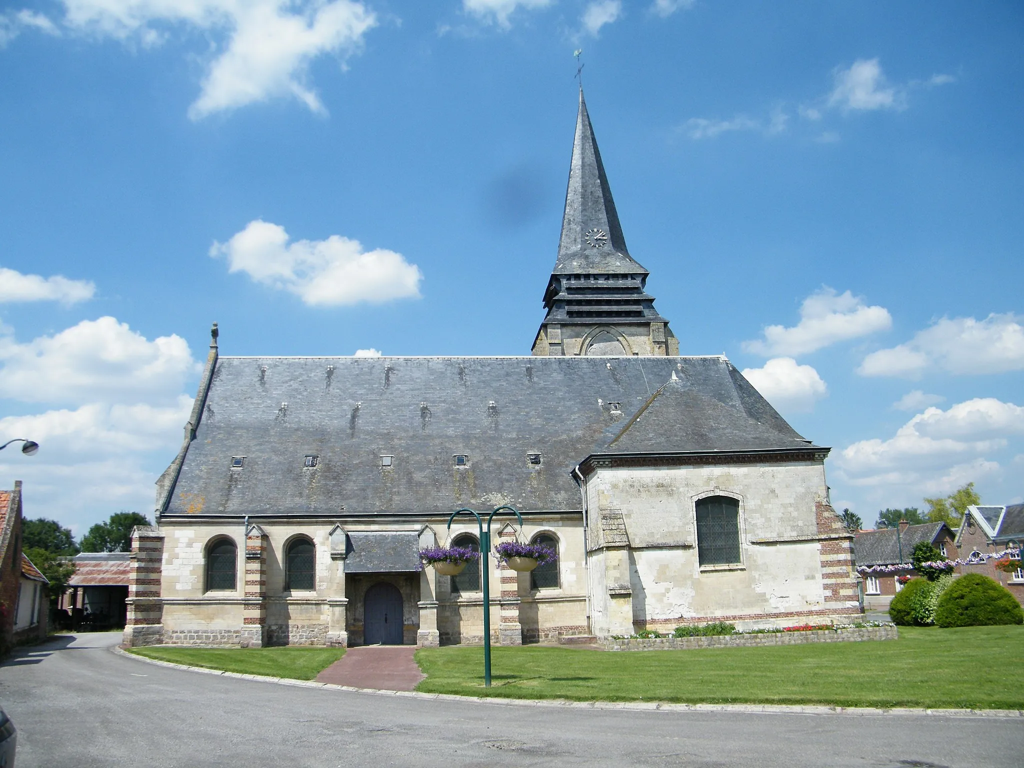 Photo showing: Église Saint-Georges de Cerisy, Somme, France, façade sud.