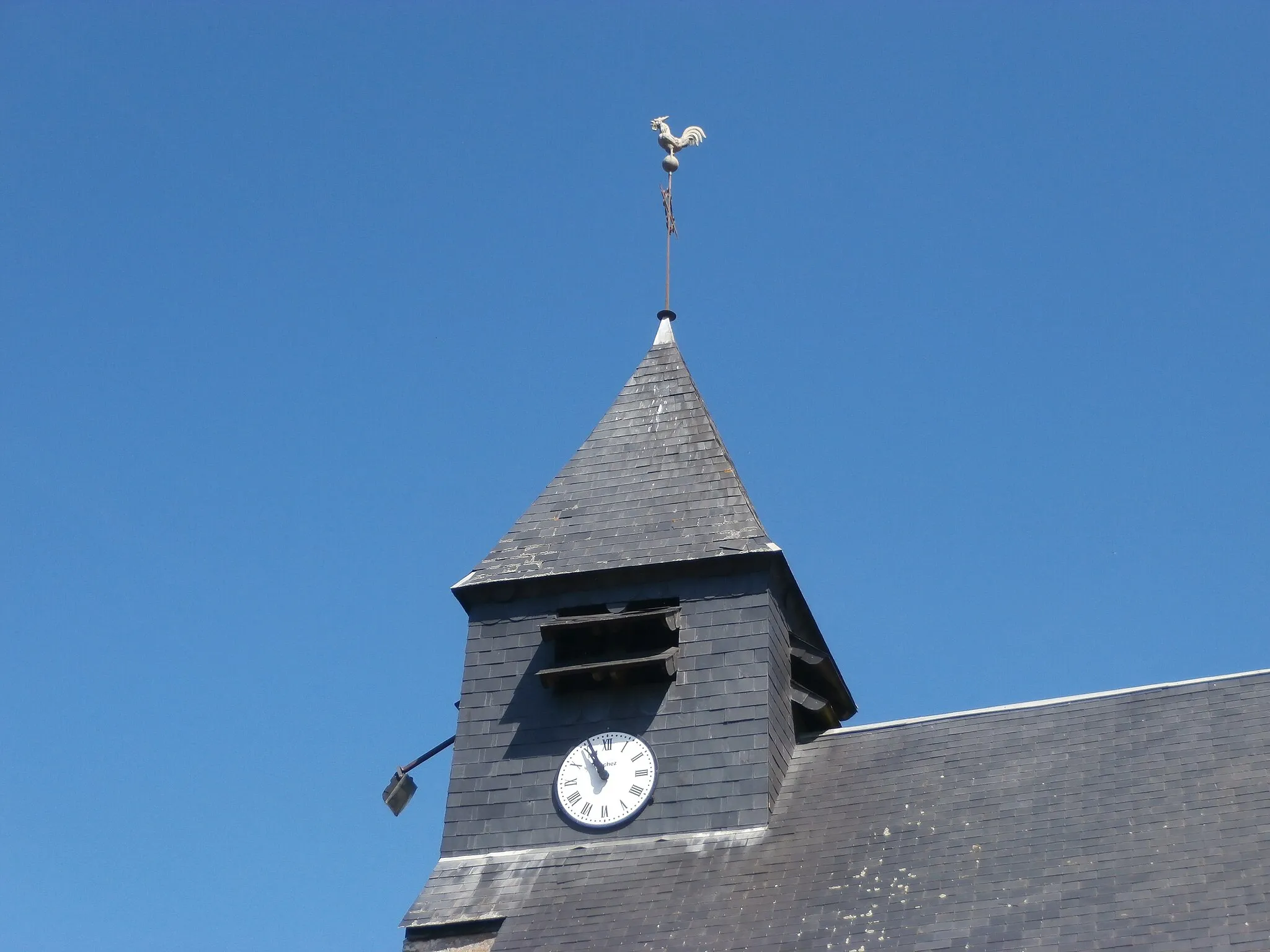 Photo showing: Clocher de l'église Saint-Martin de Lamécourt, depuis le sud.