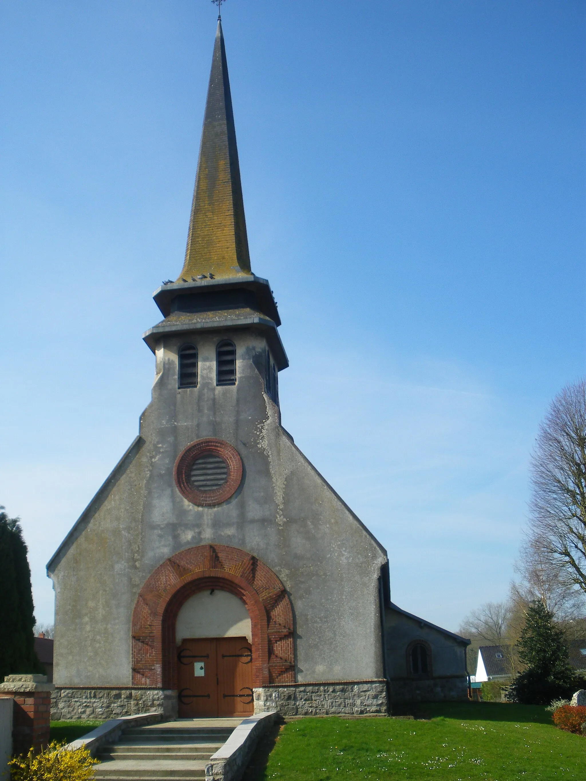 Photo showing: Vue de l'église Saint-Médard de Boisleux-Saint-Marc.