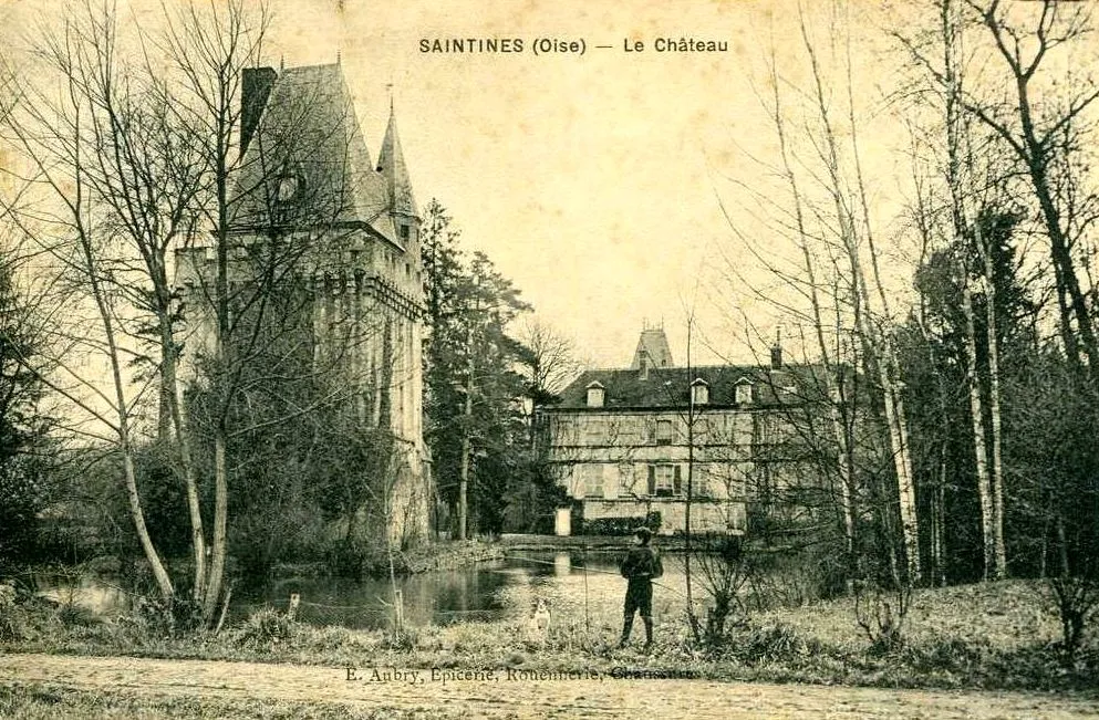 Photo showing: Le donjon de 1517 et le château de Saintines.