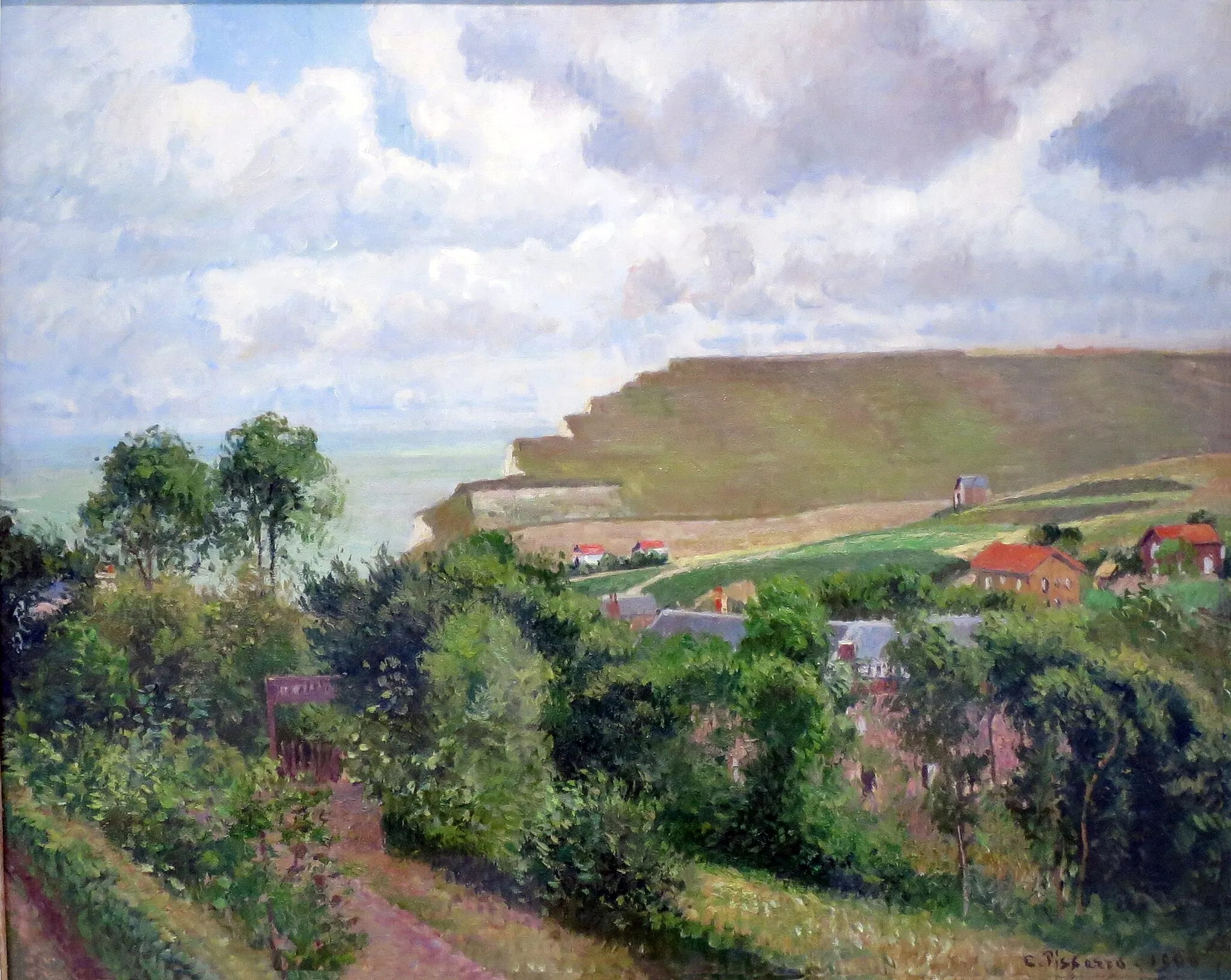 Photo showing: View of Berneval by Camille Pissarro, 1900, oil on canvas, Norton Simon Museum