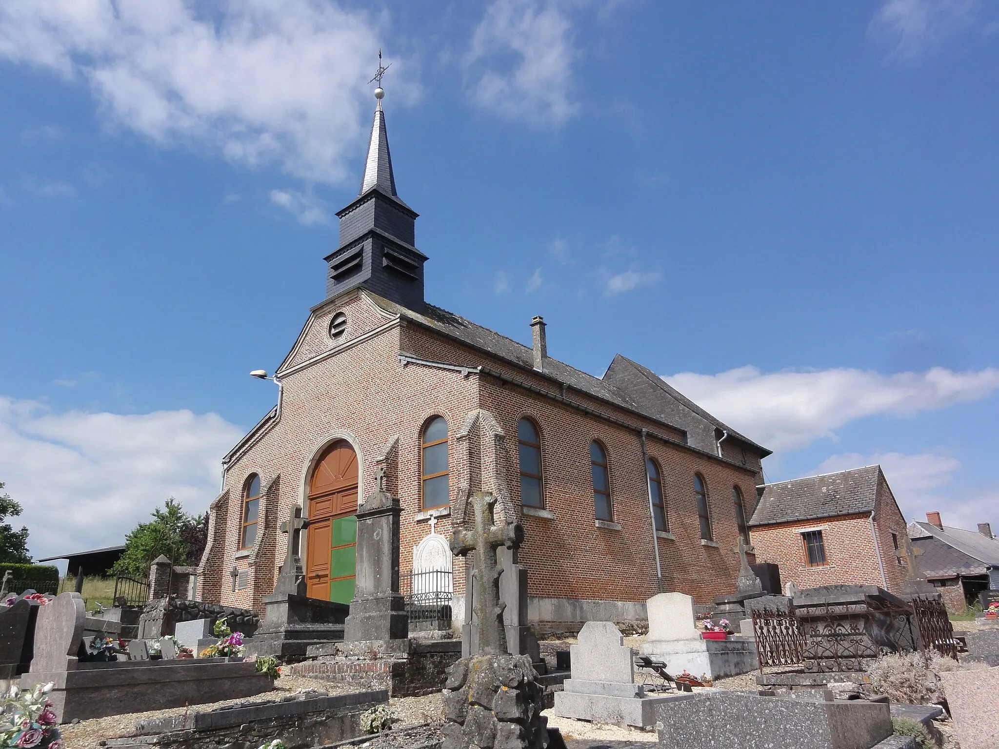 Photo showing: Coingt (Aisne) Église Sainte-Barbe, extérieur