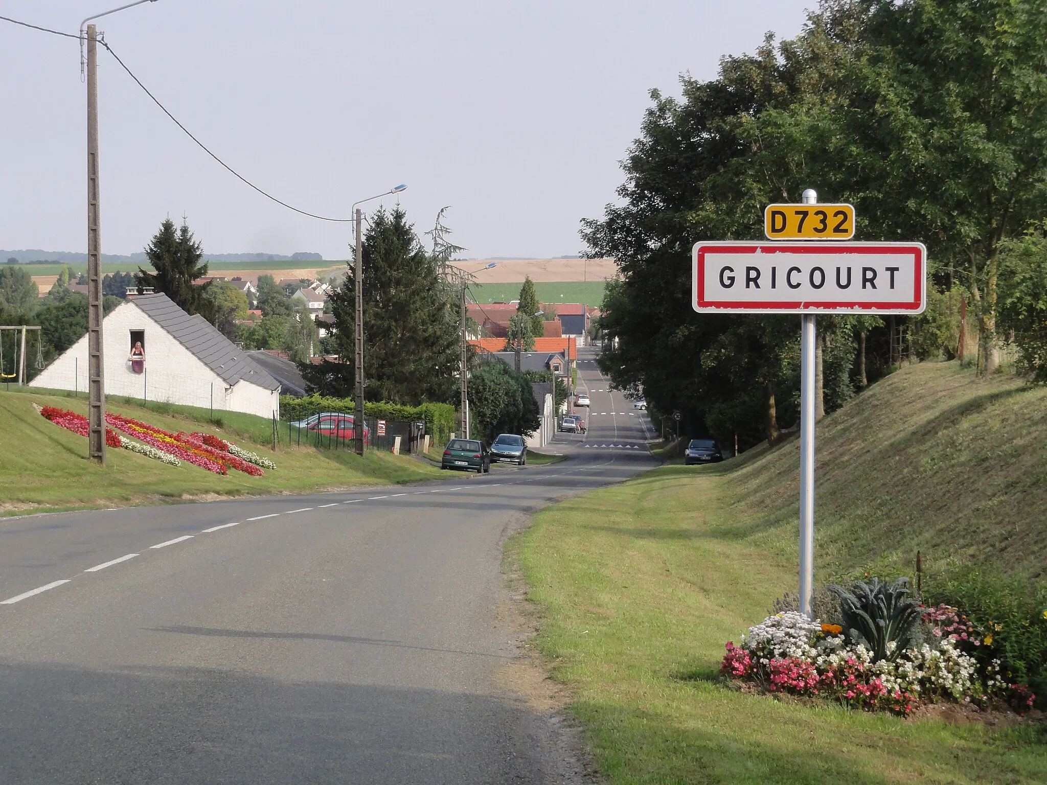 Photo showing: Gricourt (Aisne) city limit sign