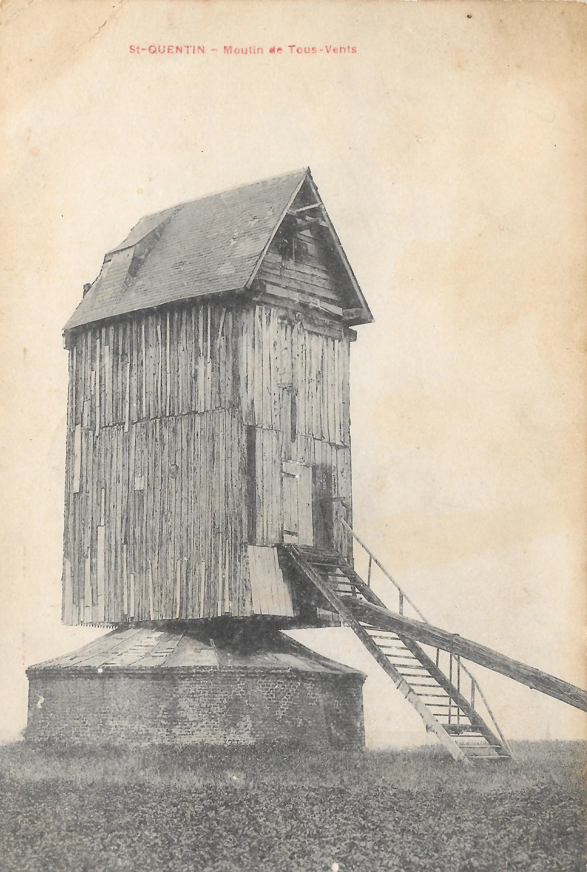 Photo showing: Le Moulin de Tout-Vents avant sa destruction