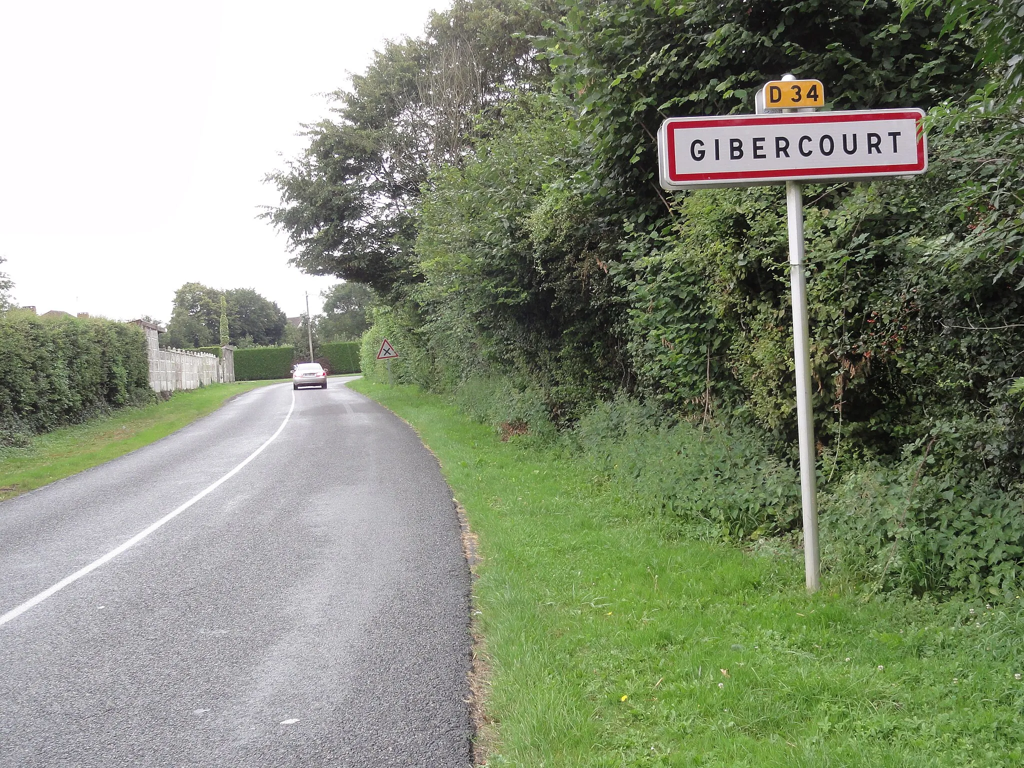 Photo showing: Gibercourt (Aisne) city limit sign