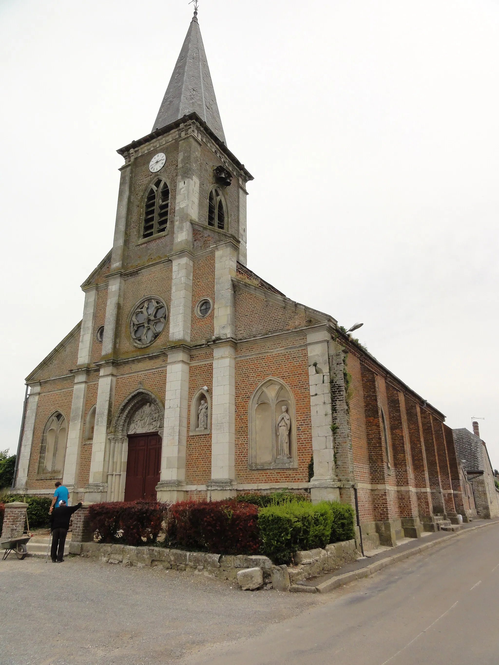 Photo showing: La Ville-aux-Bois-lès-Dizy (aisne) Église Saint-Fiacre-et-Saint-Blaise