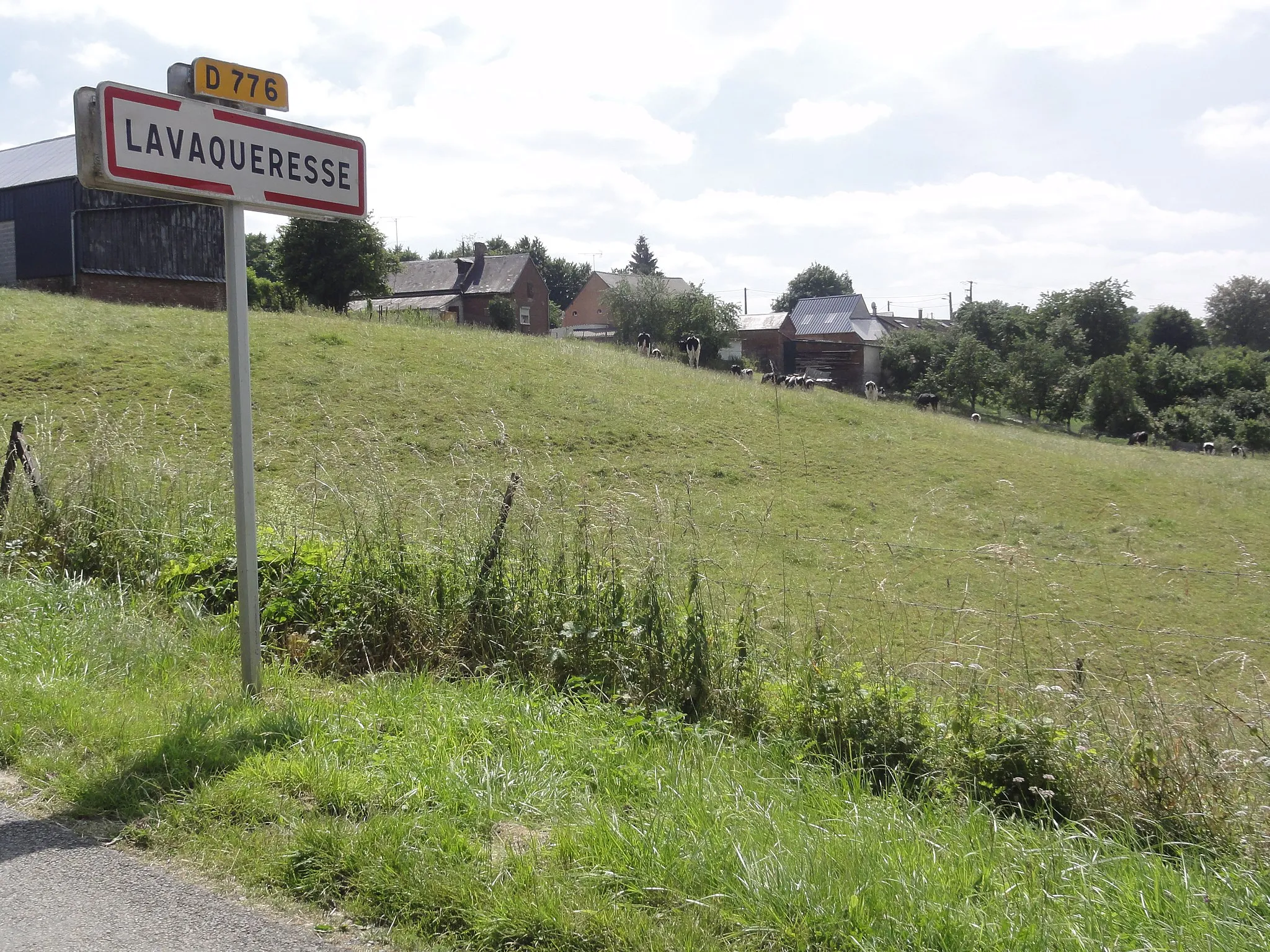 Photo showing: Lavaqueresse (Aisne) city limit sign