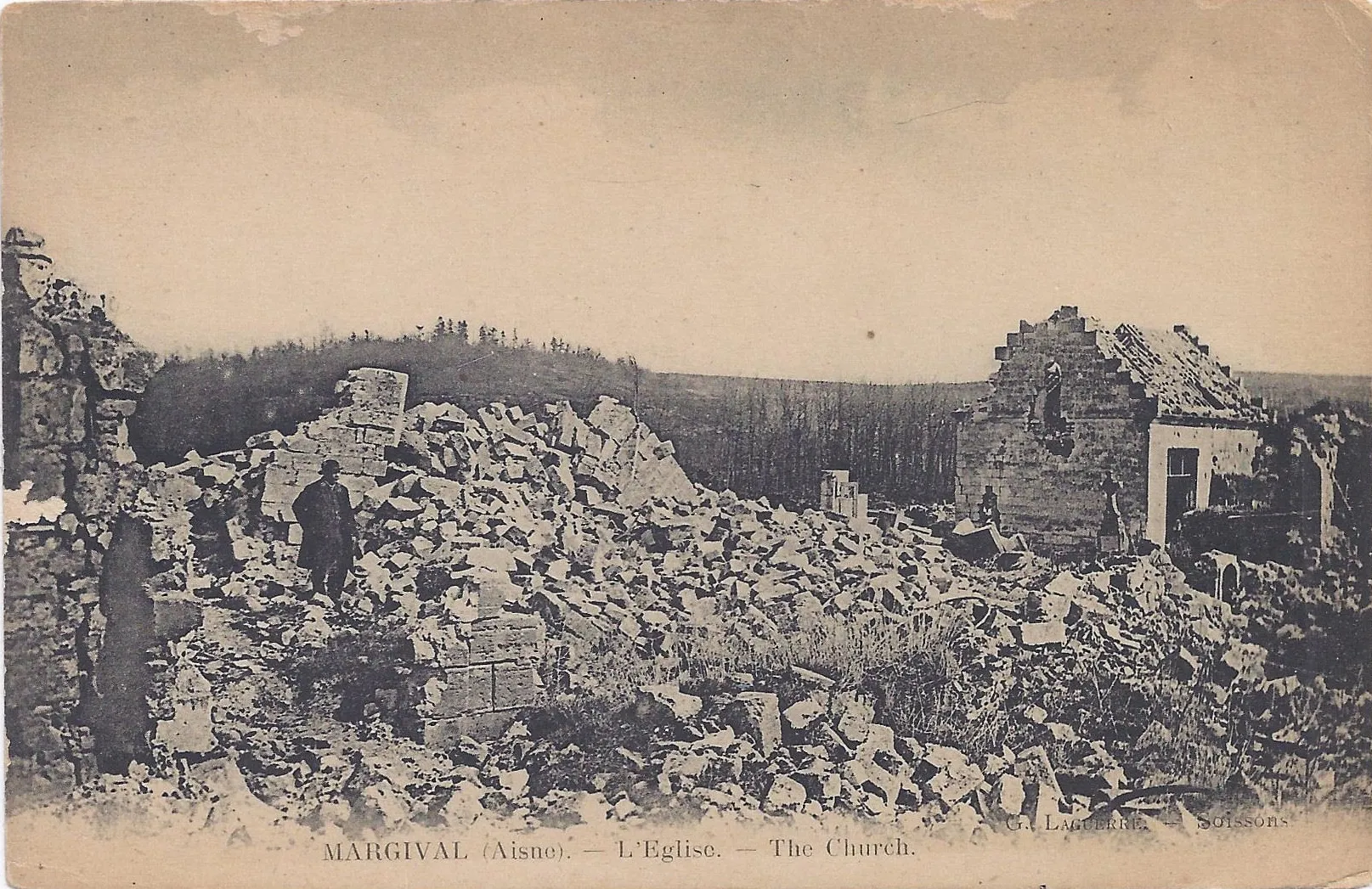 Photo showing: L'église détruite en 1917