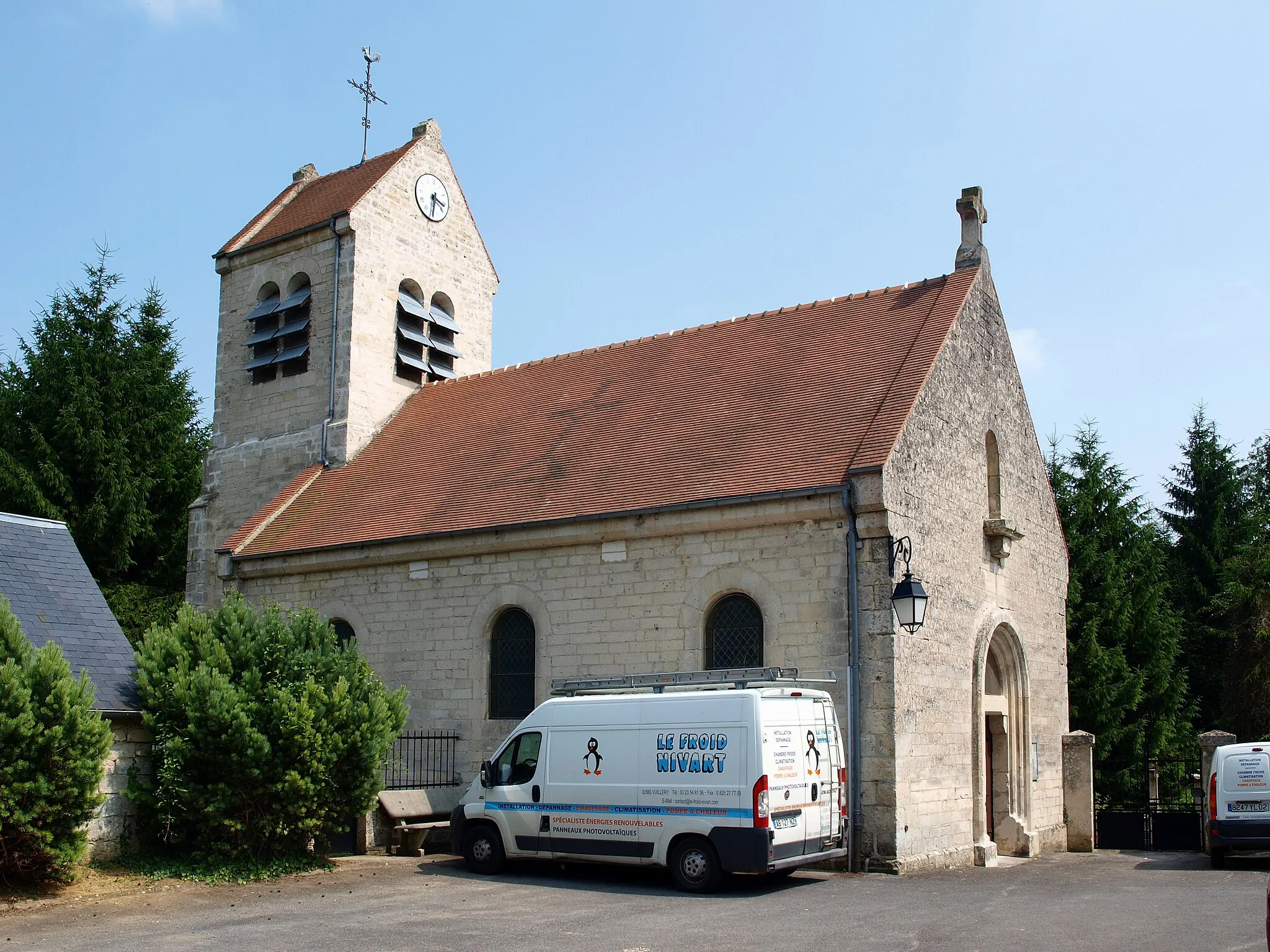 Photo showing: Vuillery (Aisne, France) , église
