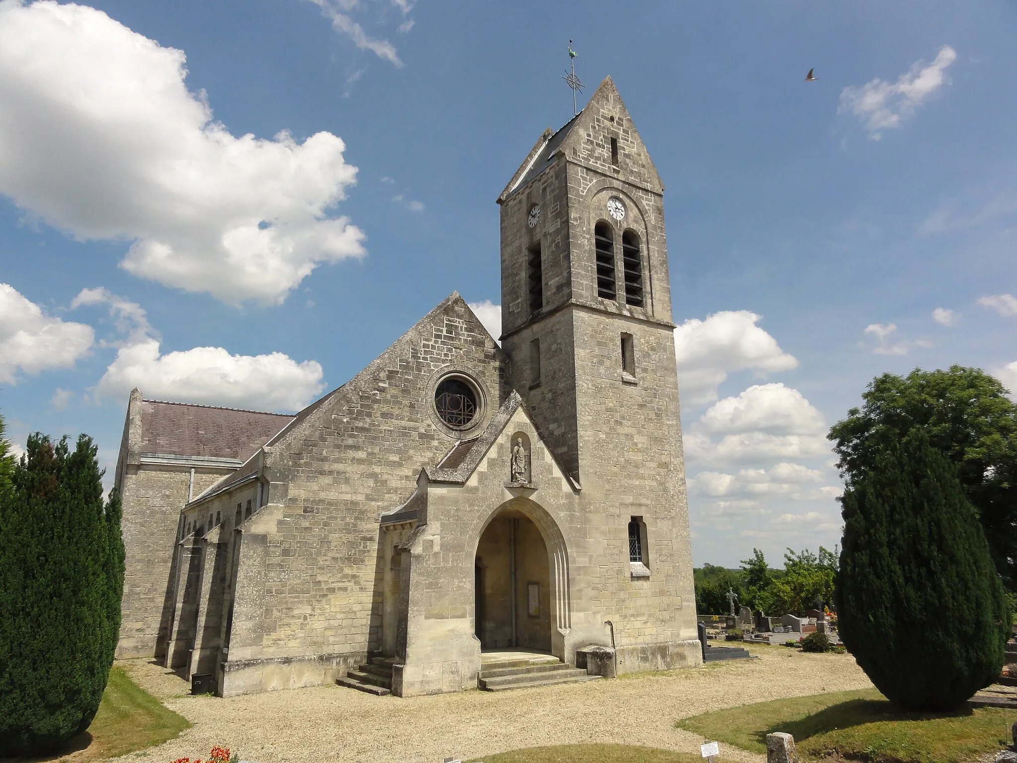 Photo showing: Monampteuil (Aisne) église