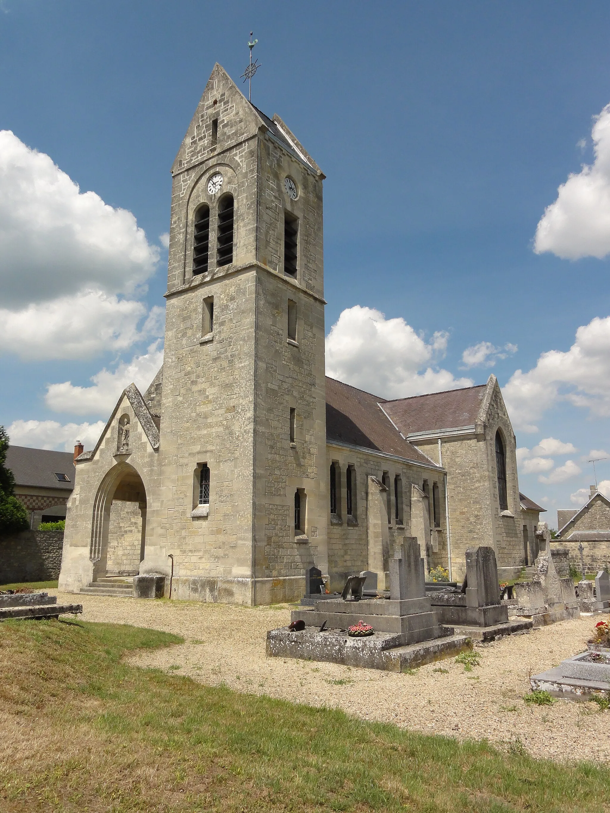 Photo showing: Monampteuil (Aisne) église