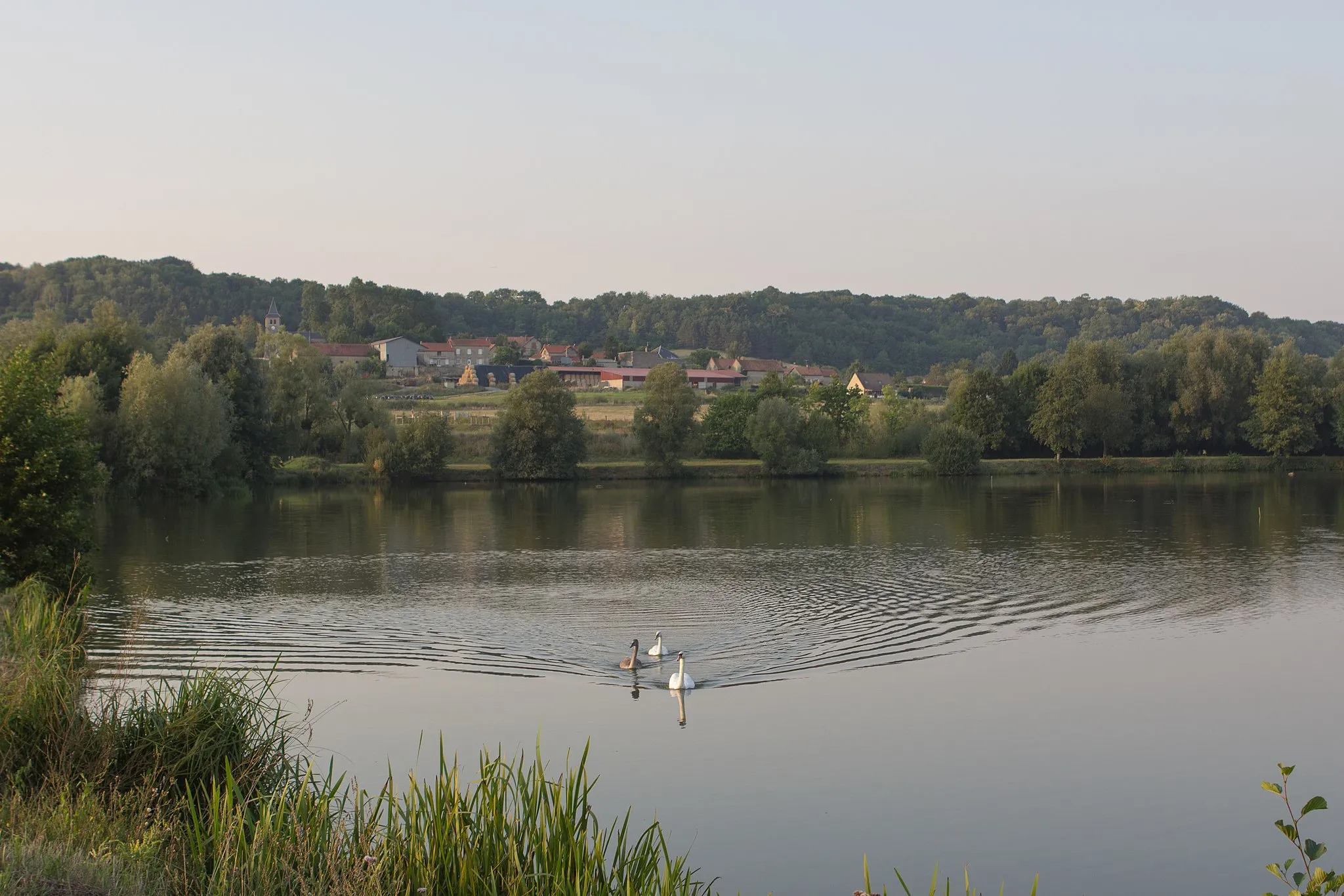 Photo showing: Vue de Neuville-sur-Ailette depuis le lac de l'Ailette, Neuville-sur-Ailette, Aisne, France