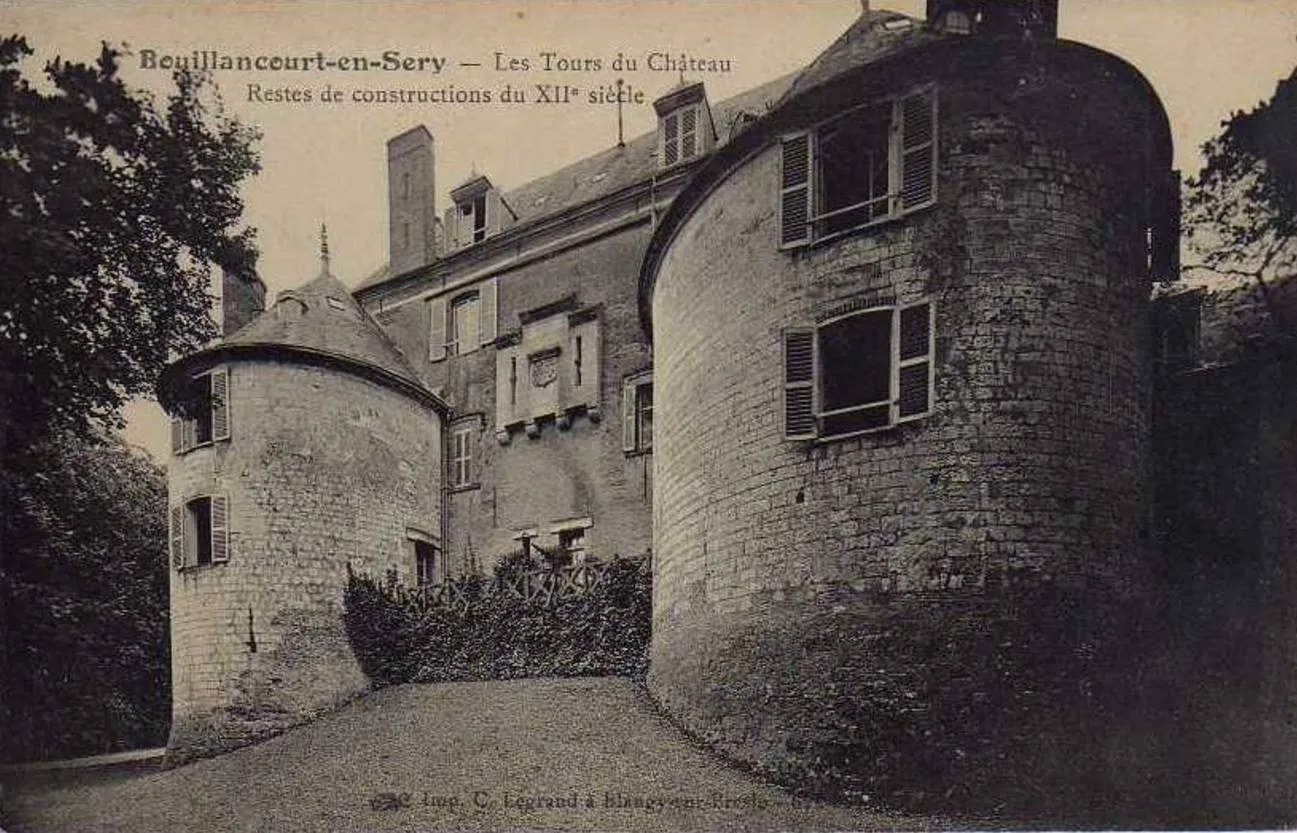 Photo showing: Carte postale château de Bouillancourt-en-Séry - début XXe