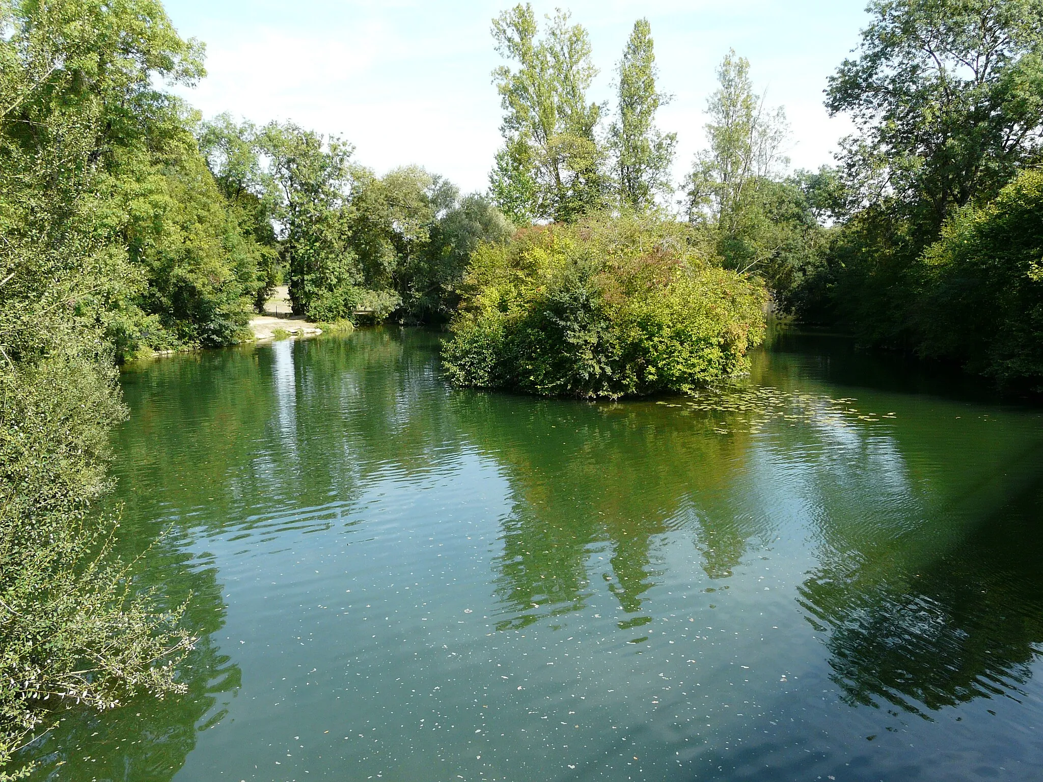 Photo showing: Un des bras de la Charente en amont du pont de la route départementale 406, Vindelle, Charente, France.