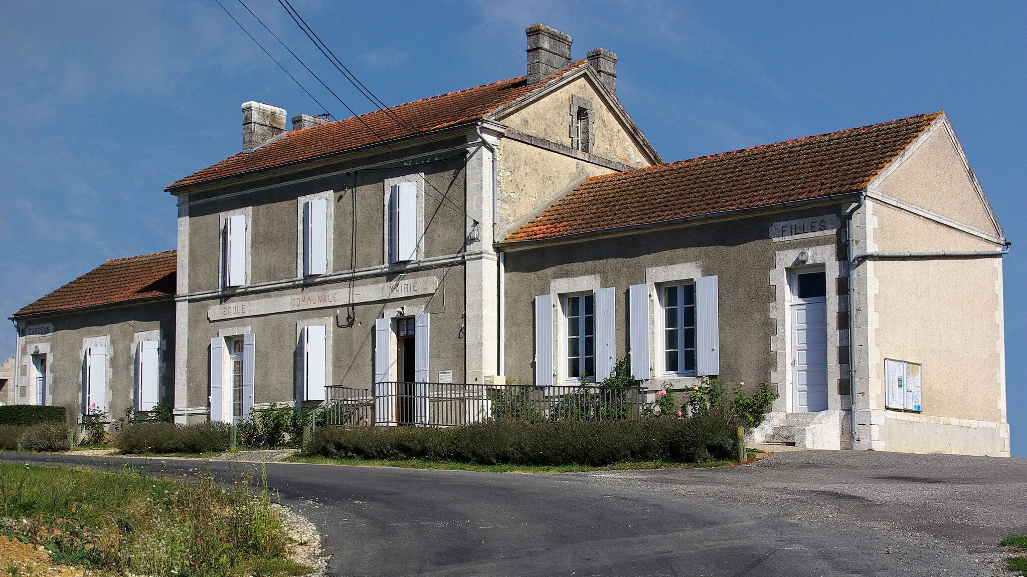 Photo showing: City hall of Courgeac, Charente, France.