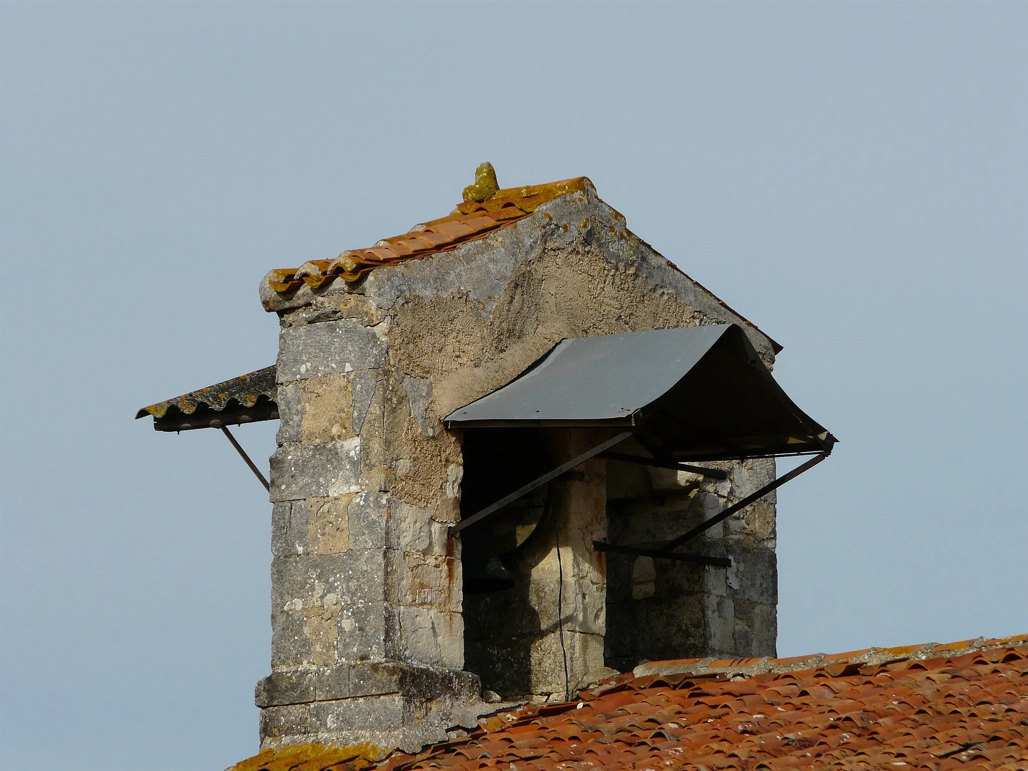 Photo showing: Le clocher de l'église Saint-Martin de Bournezeau, Amberre, Vienne, France