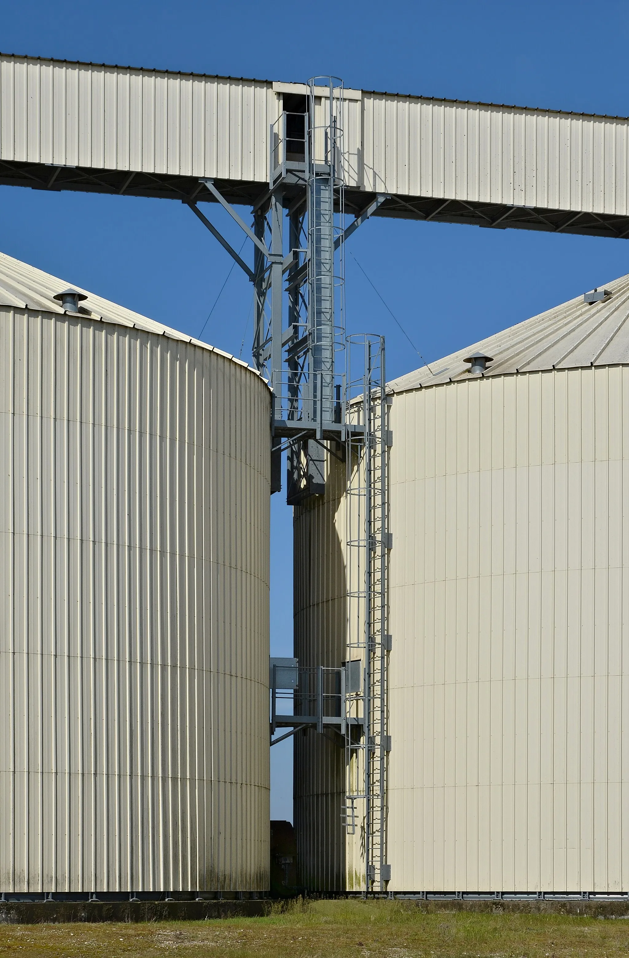 Photo showing: Ladders giving access to the silos, Le Bouchage, Charente, France