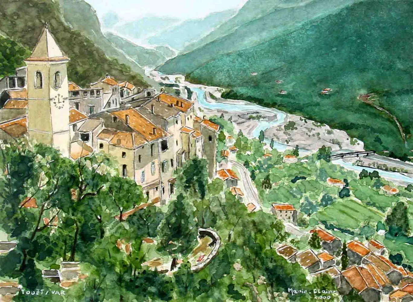 Photo showing: Le village perché de Touët-sur-Var (Alpes-Maritimes