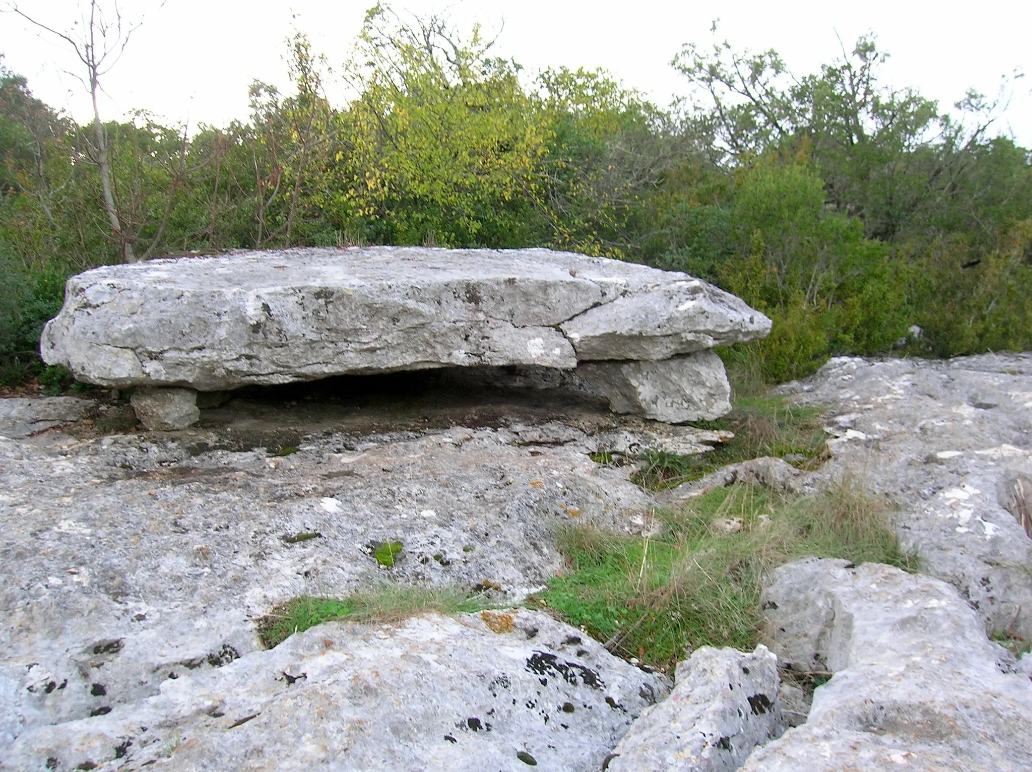 Photo showing: garrigue et site de la Table des Turcs, Méjannes-le-Clap, Gard, Languedoc-Roussillon-Midi-Pyrénées, France.