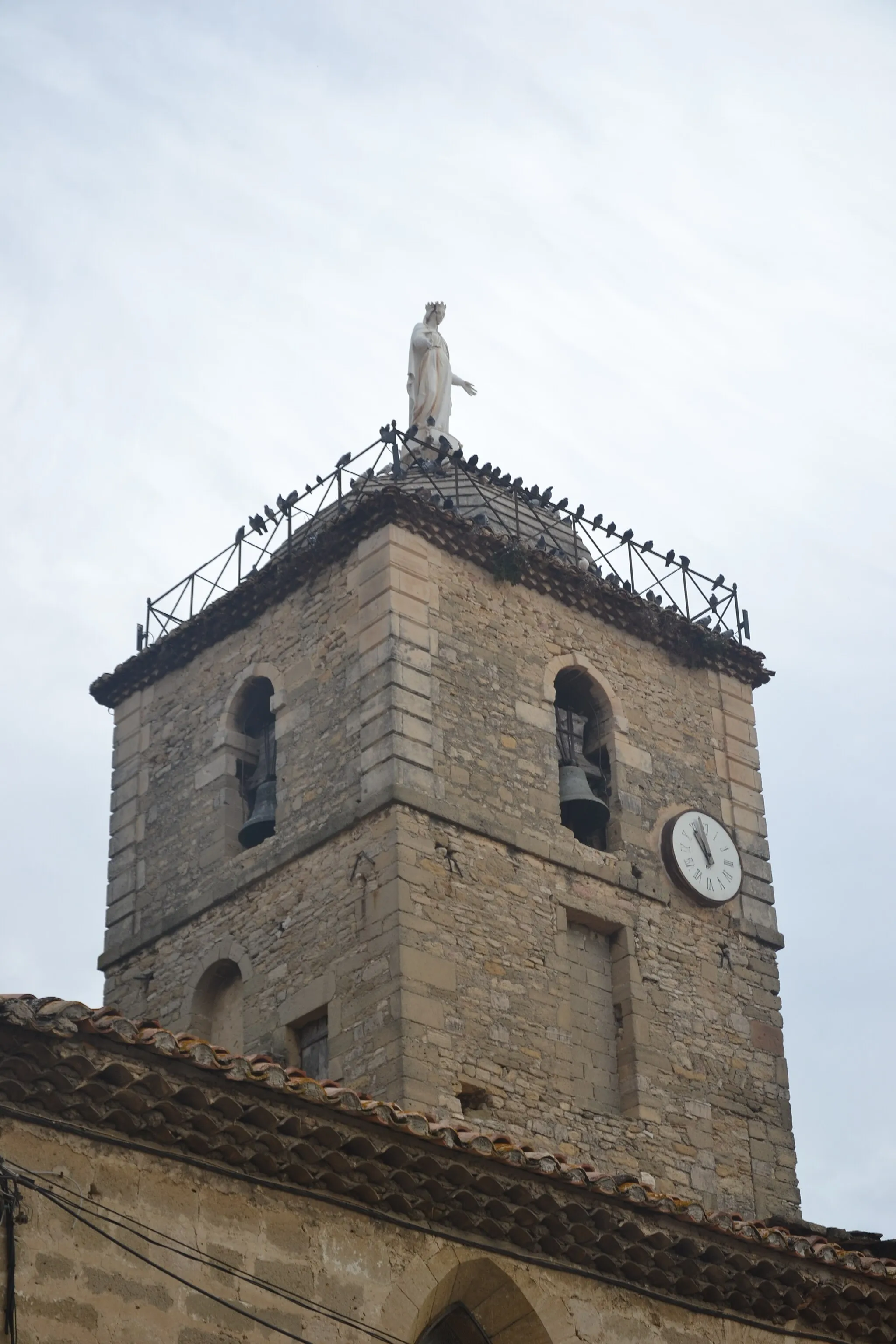 Photo showing: clocher de l'église Saint Sauveur de Sernhac