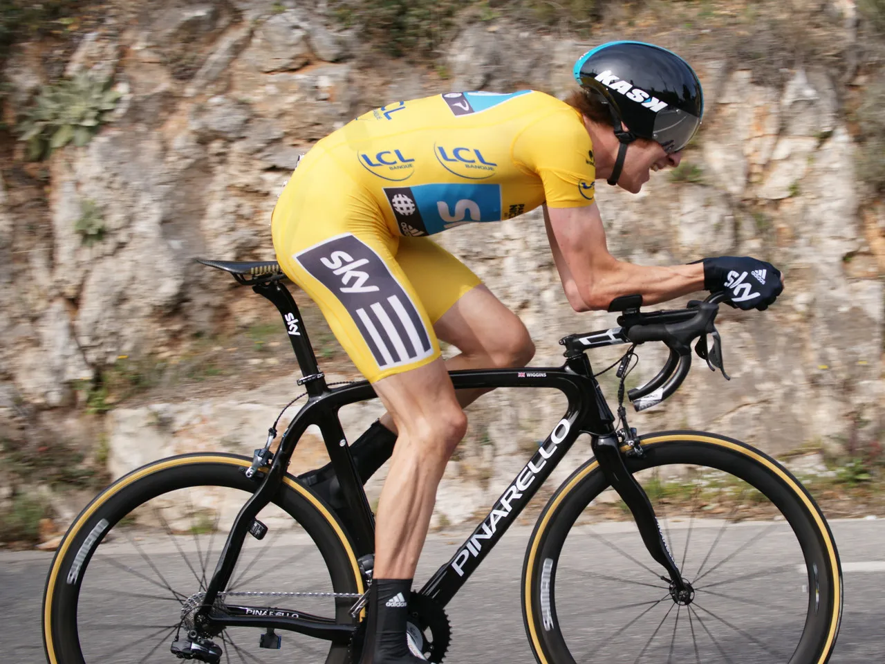 Photo showing: Bradley Wiggins, col d'Eze paris-Nice 2012