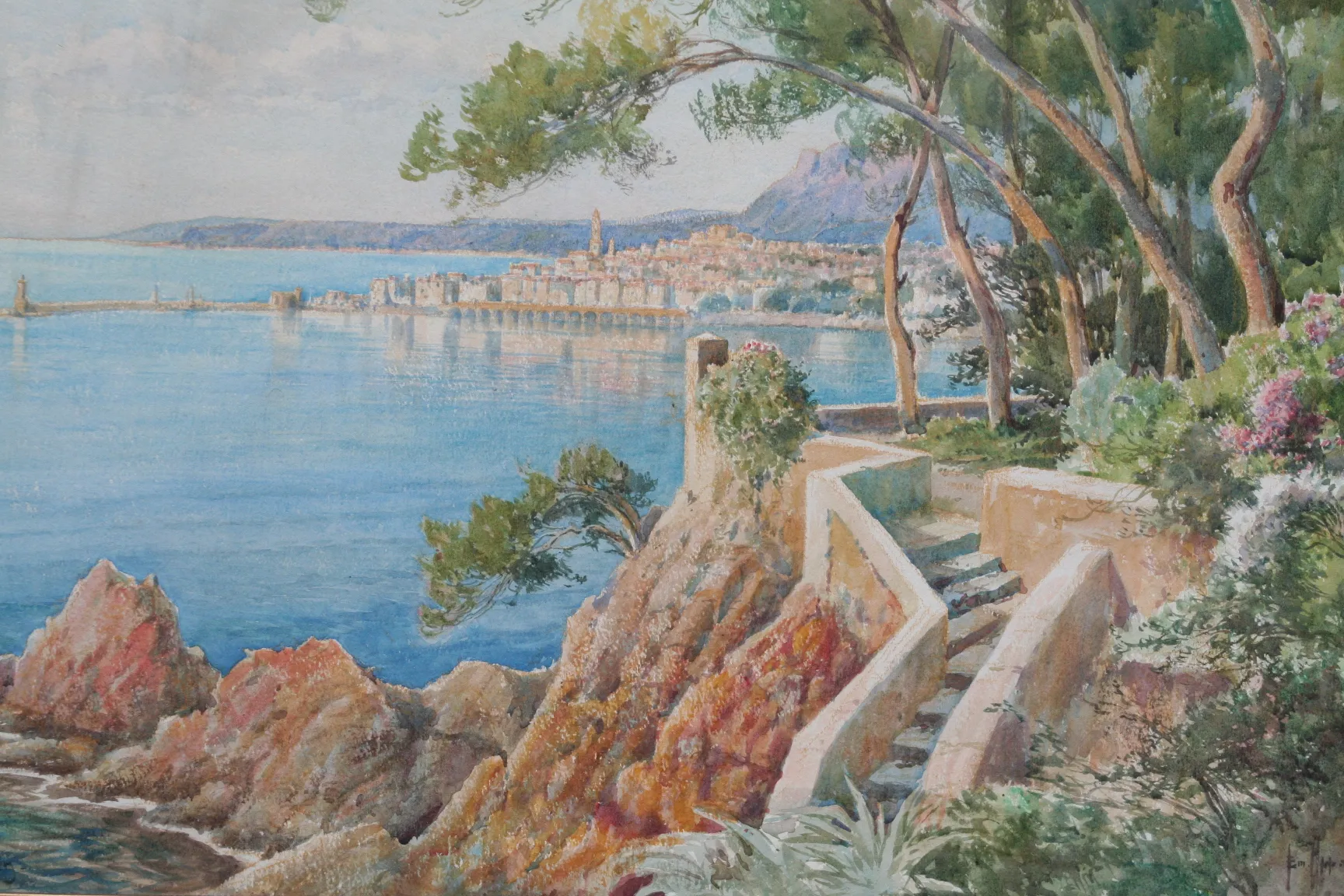 Photo showing: Menton - tableau de Émile Appay  (1876-1935)