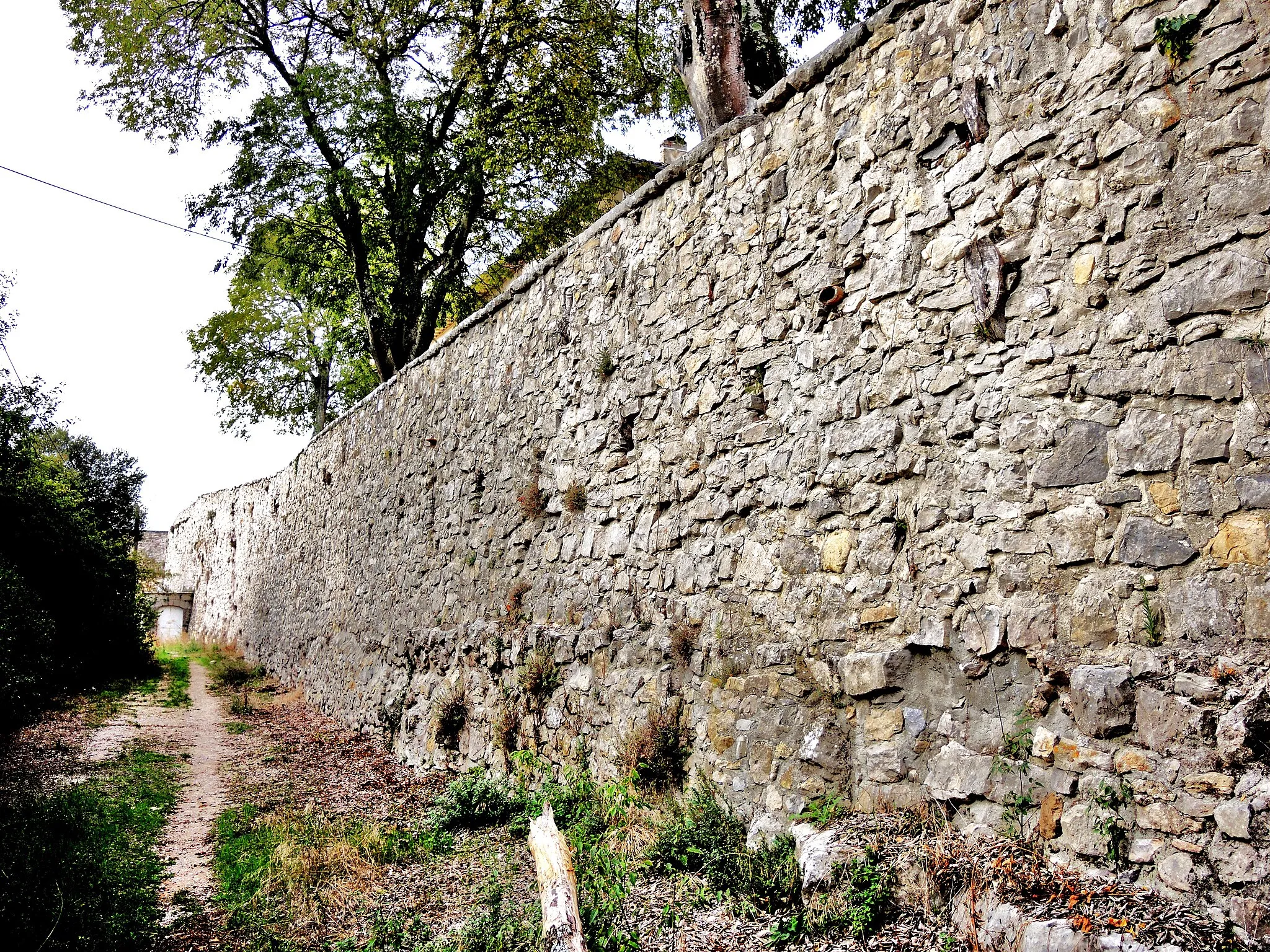 Photo showing: Muraille Est de l'ancien château d'Ollières