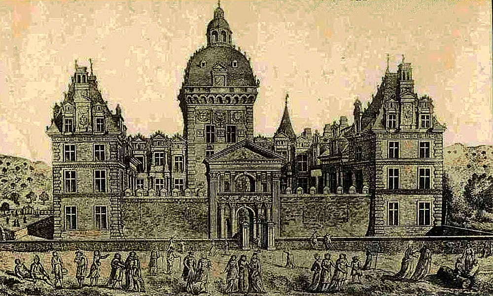 Photo showing: Gravure du château avant incendie de 1780
