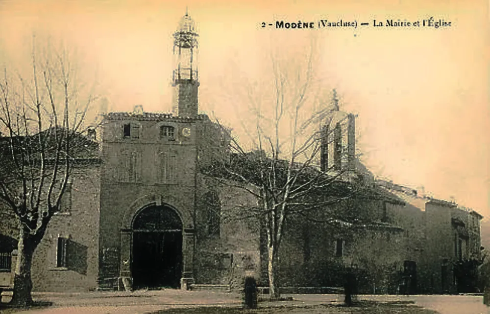 Photo showing: Église et mairie de Modène