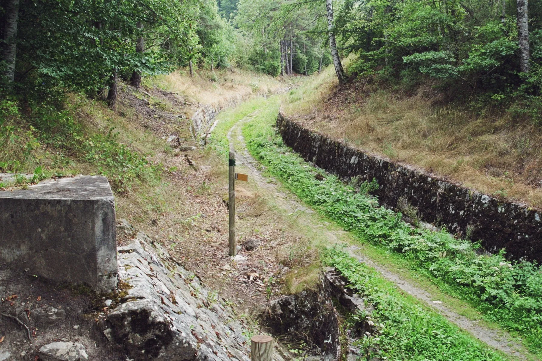 Photo showing: La tranchée de la boucle de Forest-Saint-Julien sur l'ex-future voie ferrée du Champsaur.