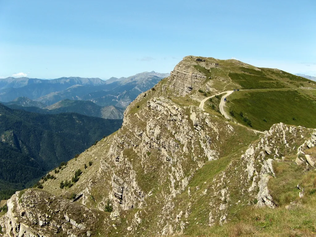 Photo showing: top of Mount Saccarello (2,200 m), the highest mountain in Liguria, close to the French border