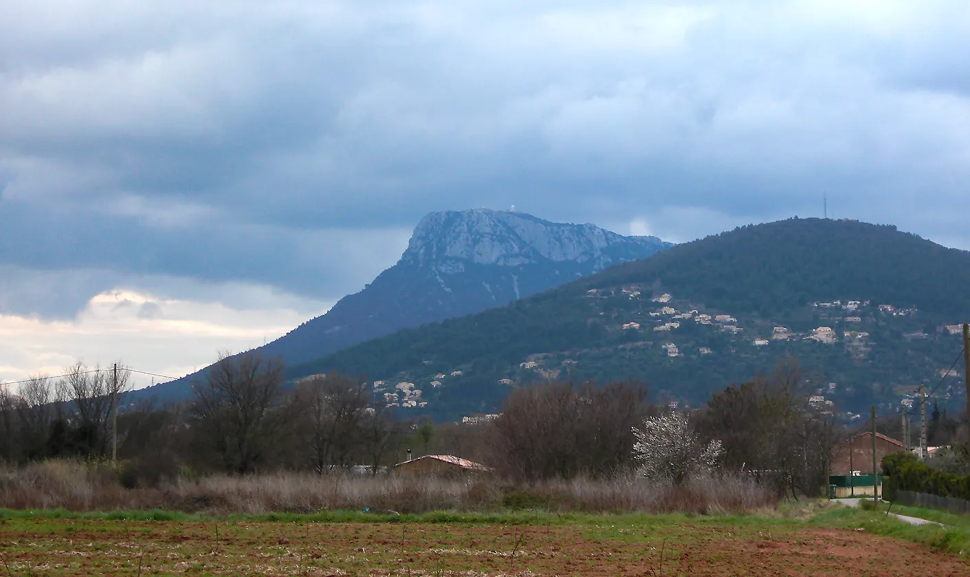 Photo showing: Le Coudon vu de la campagne de Solliès-ville