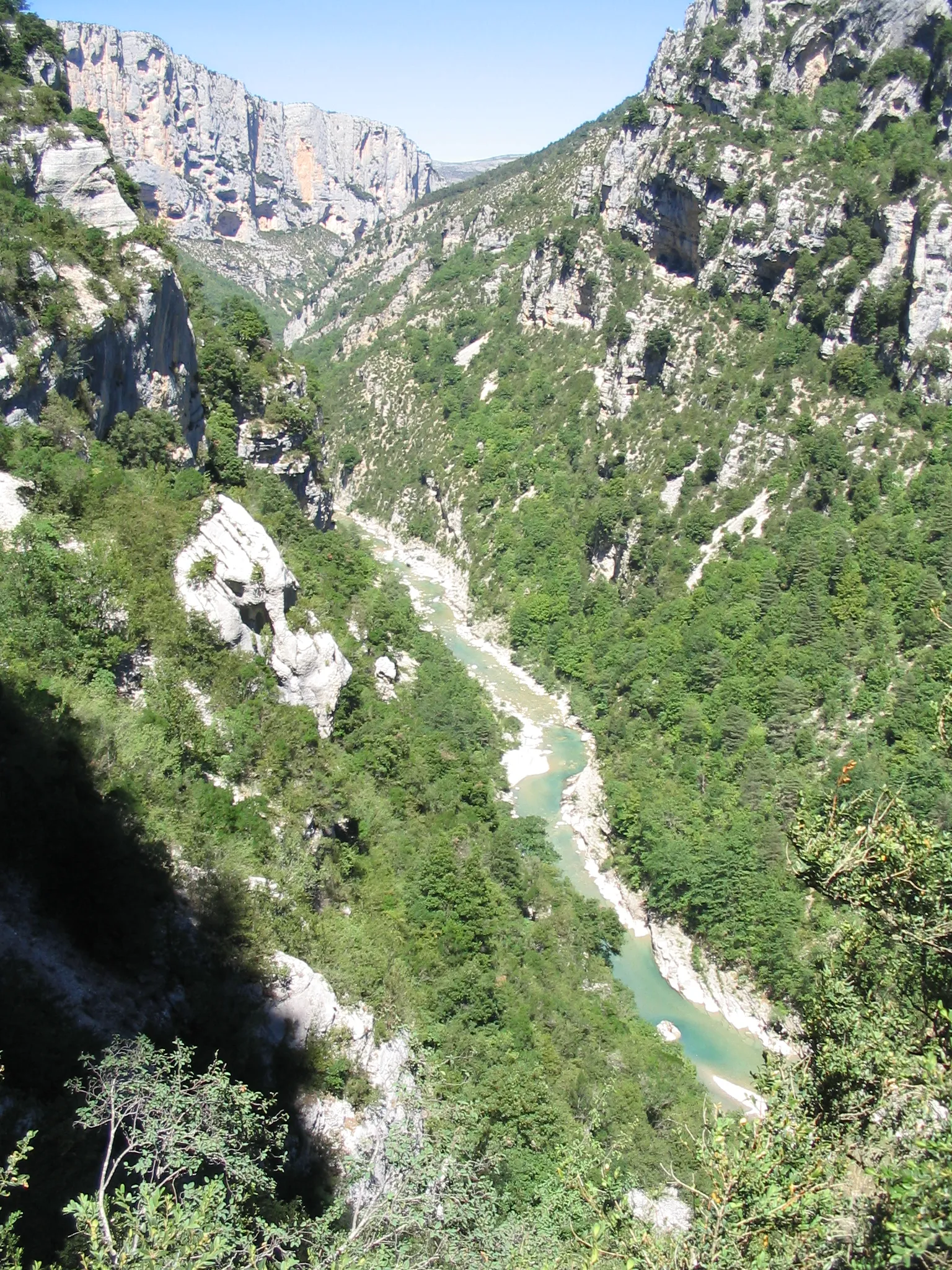 Photo showing: Gorges du Verdon, Provence, South France, river view from hiking trail