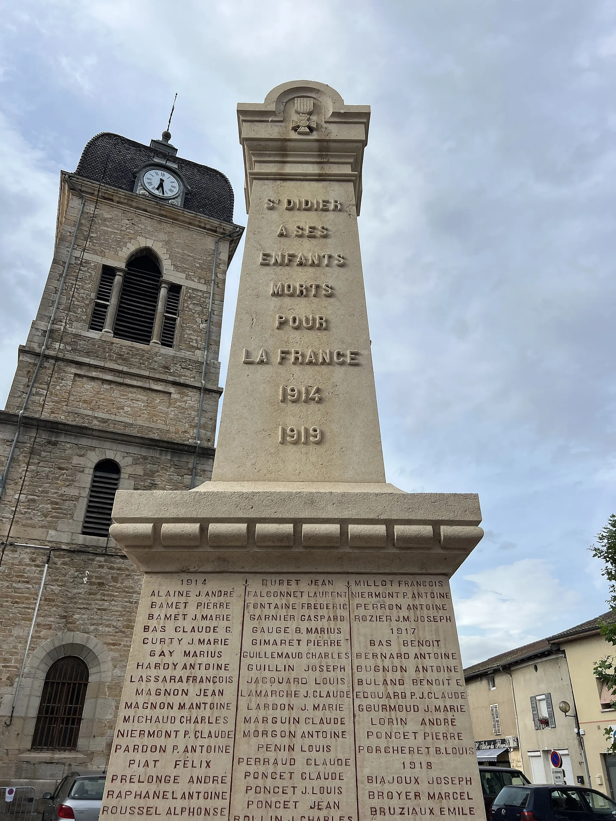 Photo showing: Monument aux morts de Saint-Didier-sur-Chalaronne.