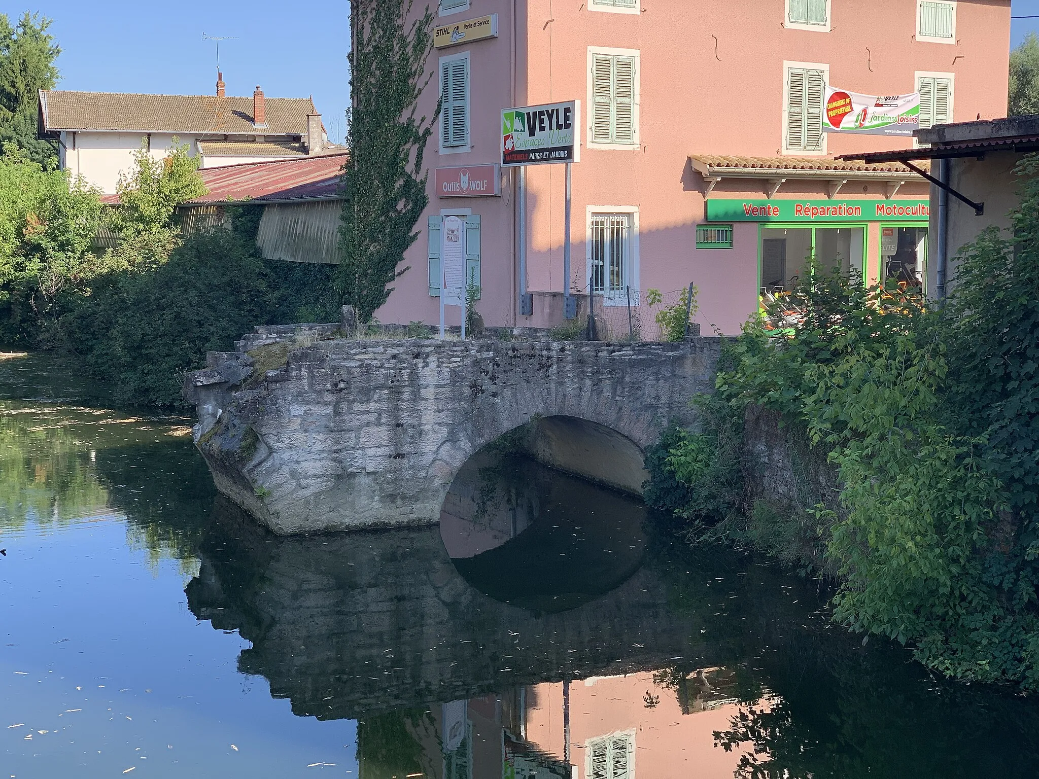 Photo showing: Vieux pont de Pont-de-Veyle.