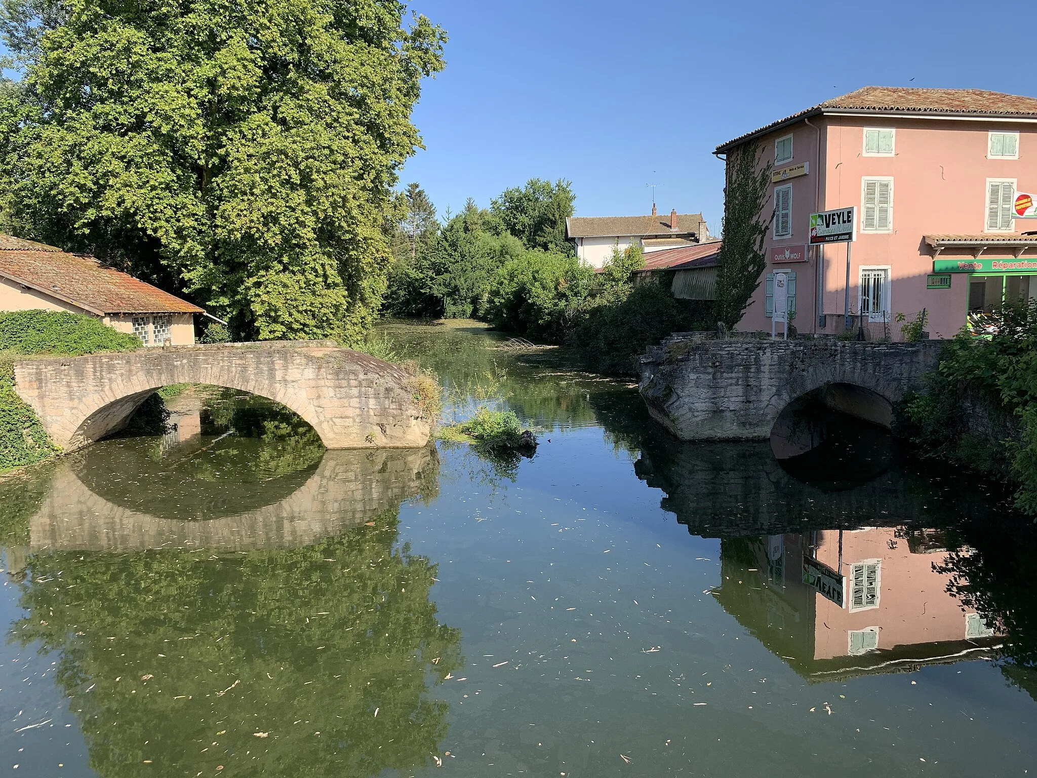 Photo showing: Vieux pont de Pont-de-Veyle.